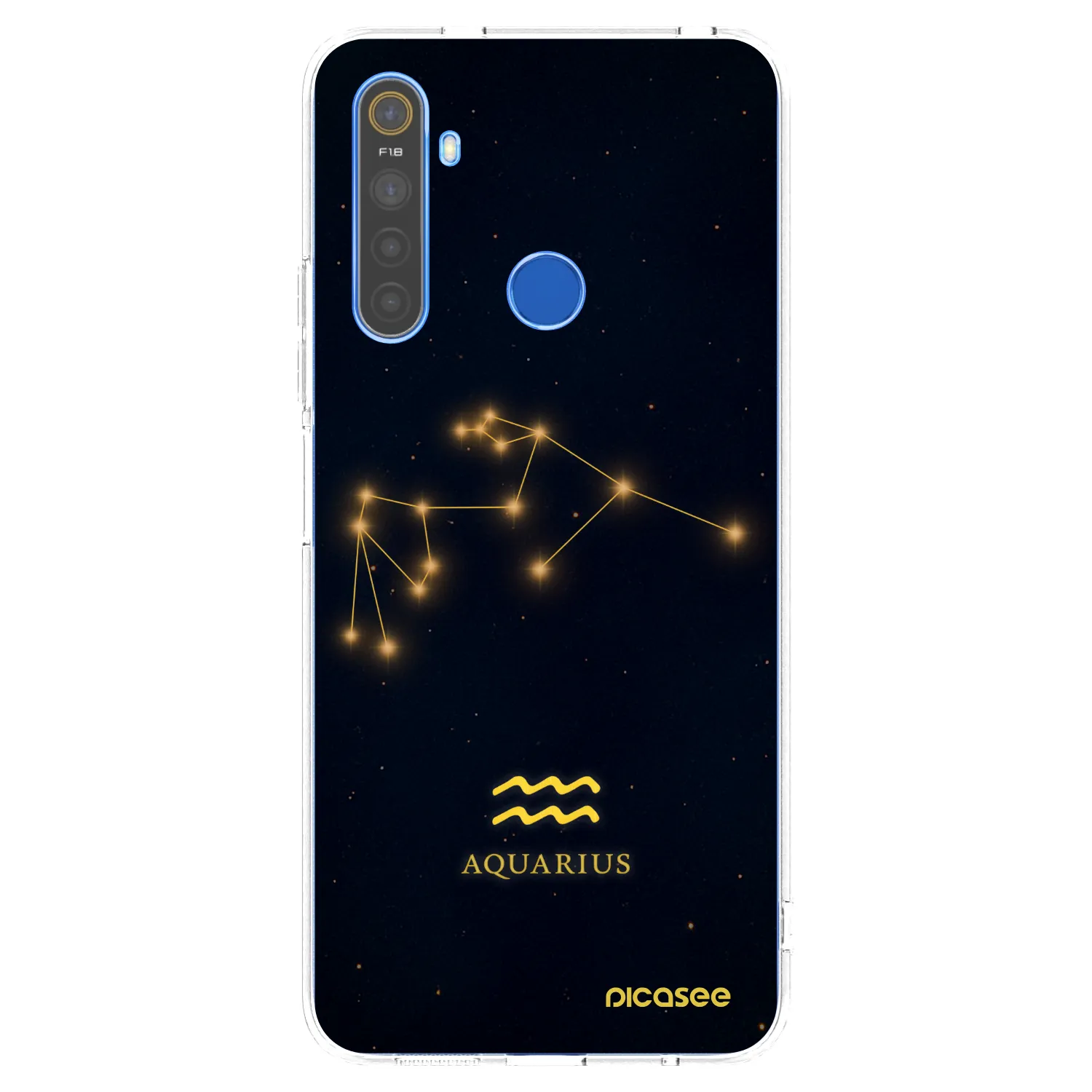 Picasee silikonska prozirna maskica za Realme 5 - AQUARIUS