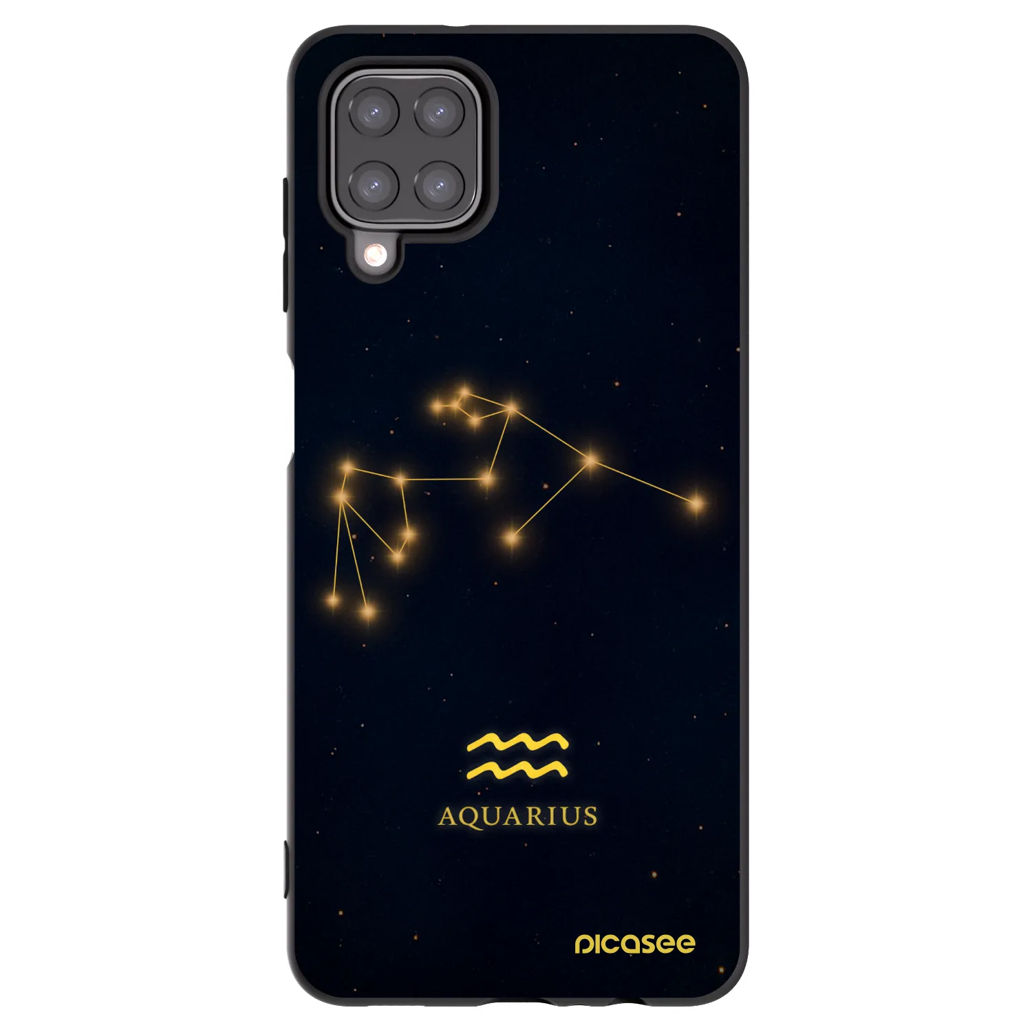 Picasee crna silikonska maskica za Samsung Galaxy A12 A125F - AQUARIUS
