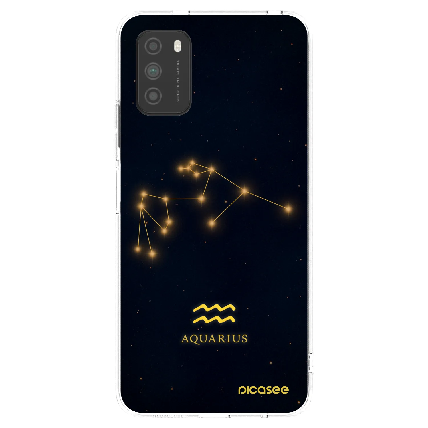 Picasee silikonska prozirna maskica za Xiaomi Poco M3 - AQUARIUS