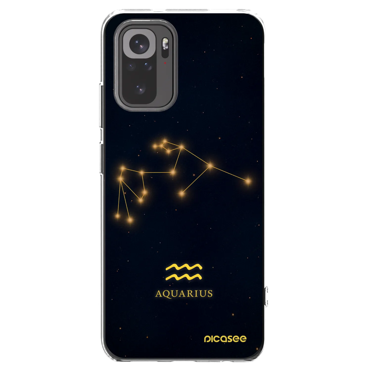 Picasee silikonska prozirna maskica za Xiaomi Redmi Note 10 - AQUARIUS