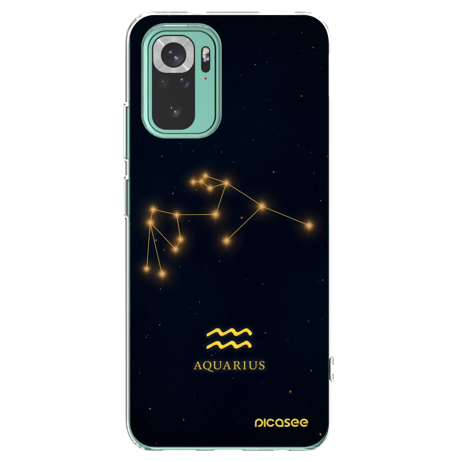 Picasee silikonska prozirna maskica za Xiaomi Redmi Note 10 Pro - AQUARIUS