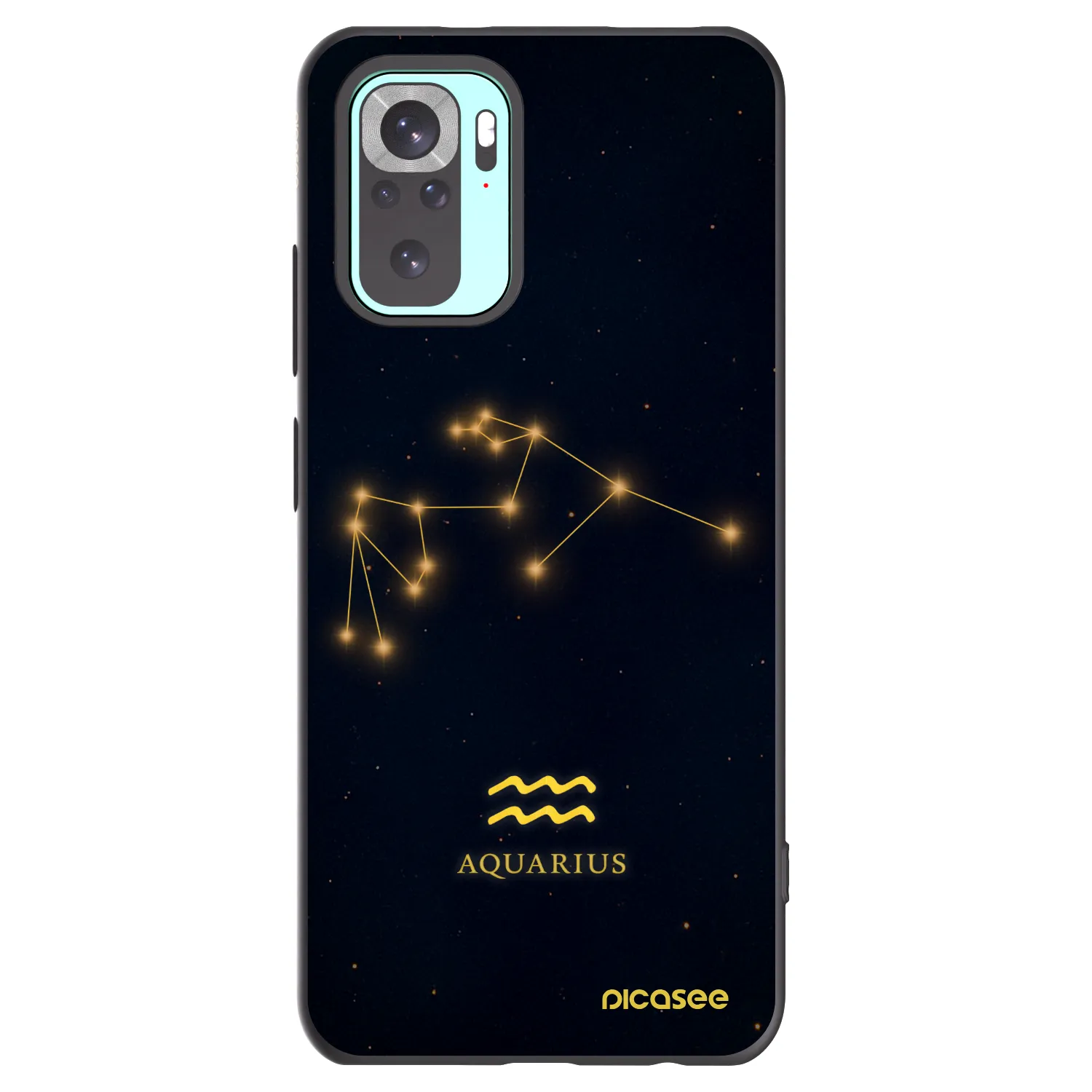 Picasee crna silikonska maskica za Xiaomi Redmi Note 10 Pro - AQUARIUS