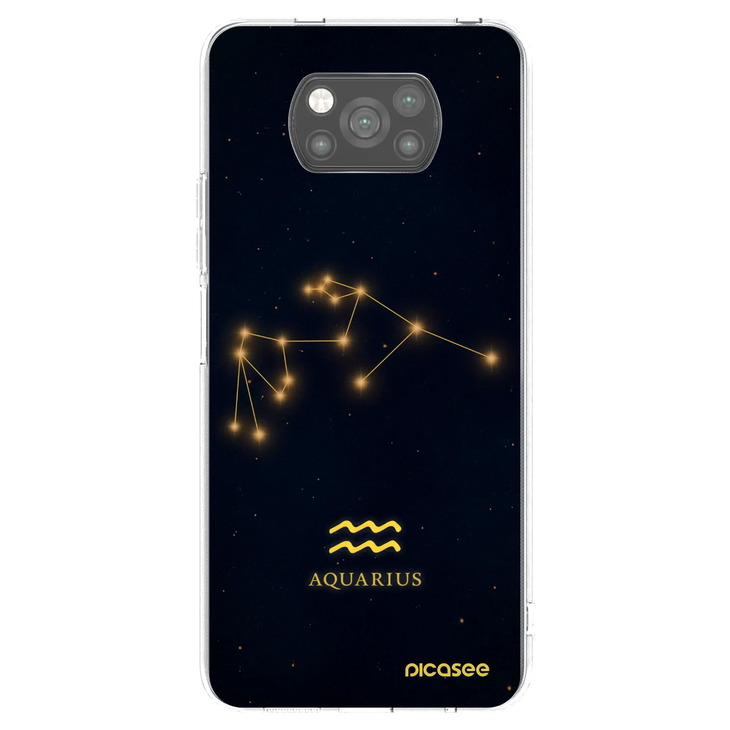 Picasee crna silikonska maskica za Xiaomi Poco X3 Pro - AQUARIUS