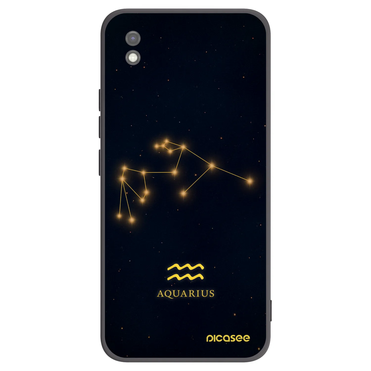 Picasee crna silikonska maskica za Xiaomi Redmi 9AT - AQUARIUS