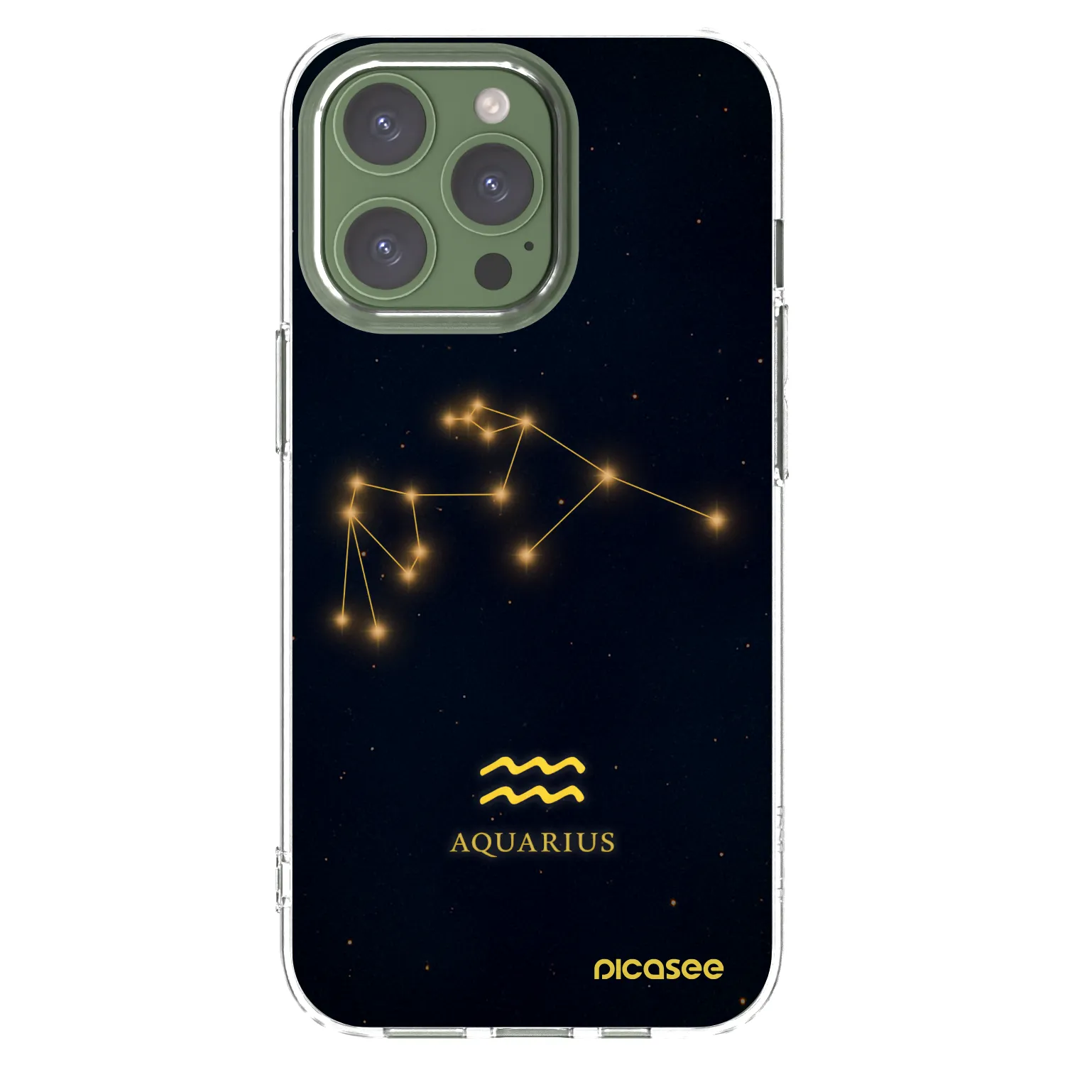 Picasee silikonska prozirna maskica za Apple iPhone 13 Pro - AQUARIUS