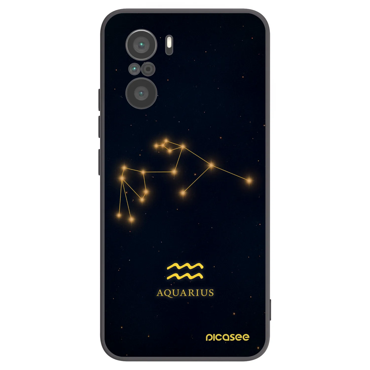 Picasee crna silikonska maskica za Xiaomi Poco F3 - AQUARIUS