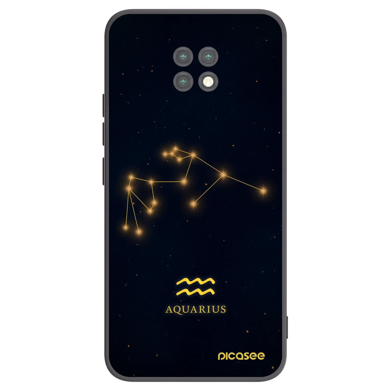 Picasee crna silikonska maskica za Xiaomi Redmi Note 9T - AQUARIUS