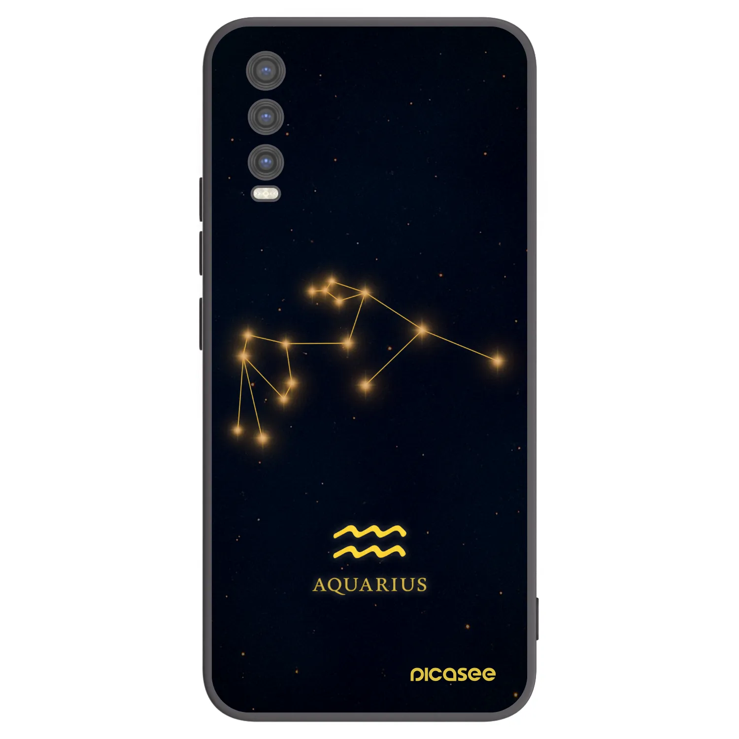Picasee crna silikonska maskica za Vivo Y20s - AQUARIUS