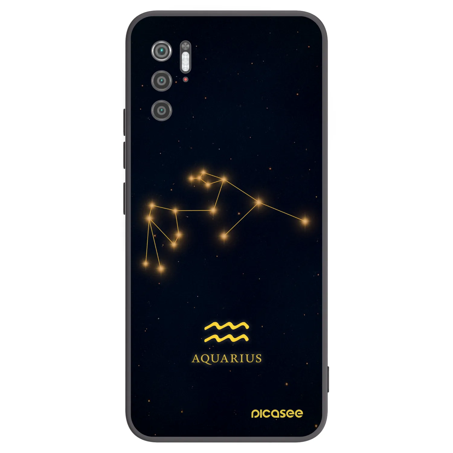 Picasee crna silikonska maskica za Xiaomi Poco M3 Pro 5G - AQUARIUS