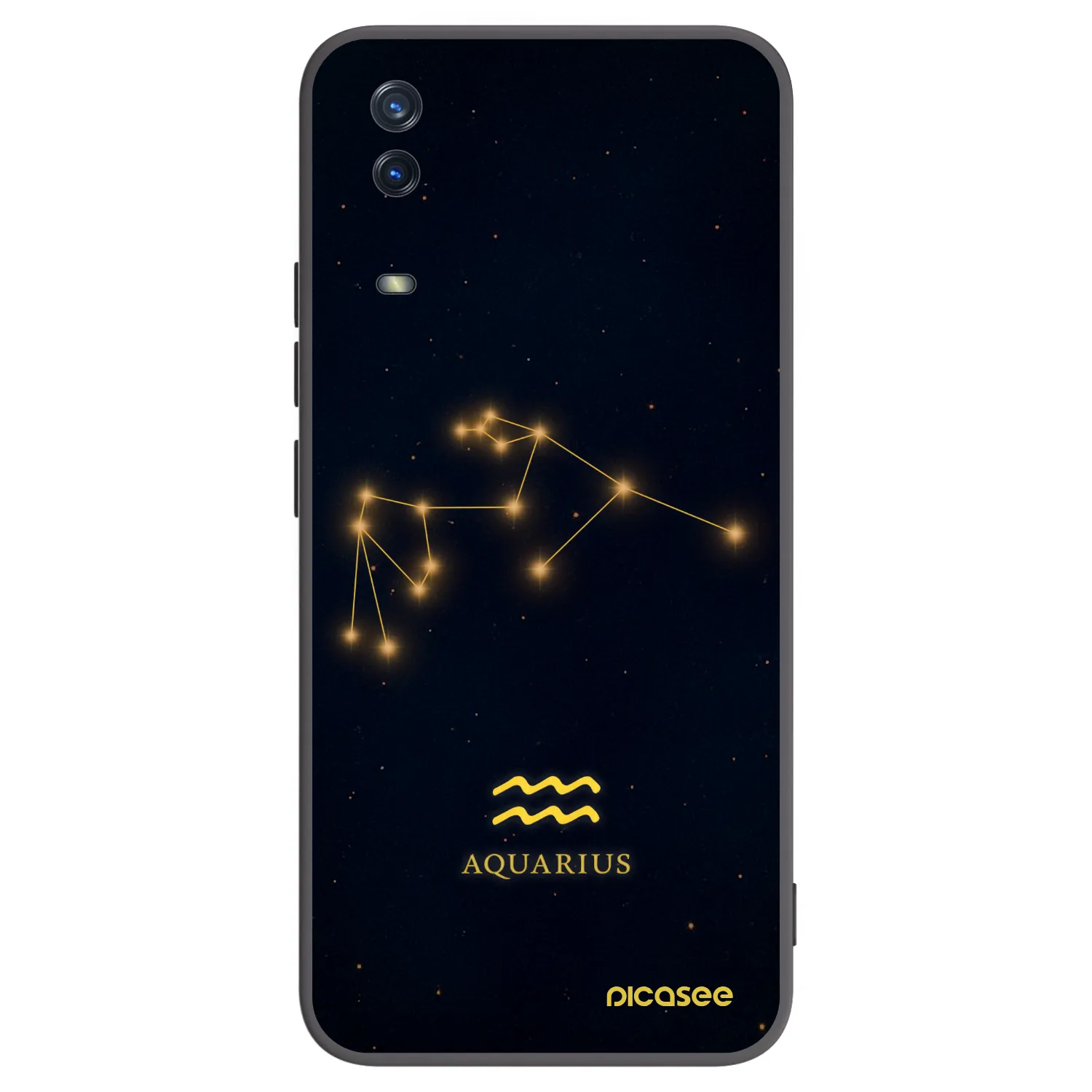 Picasee crna silikonska maskica za Vivo Y11s - AQUARIUS