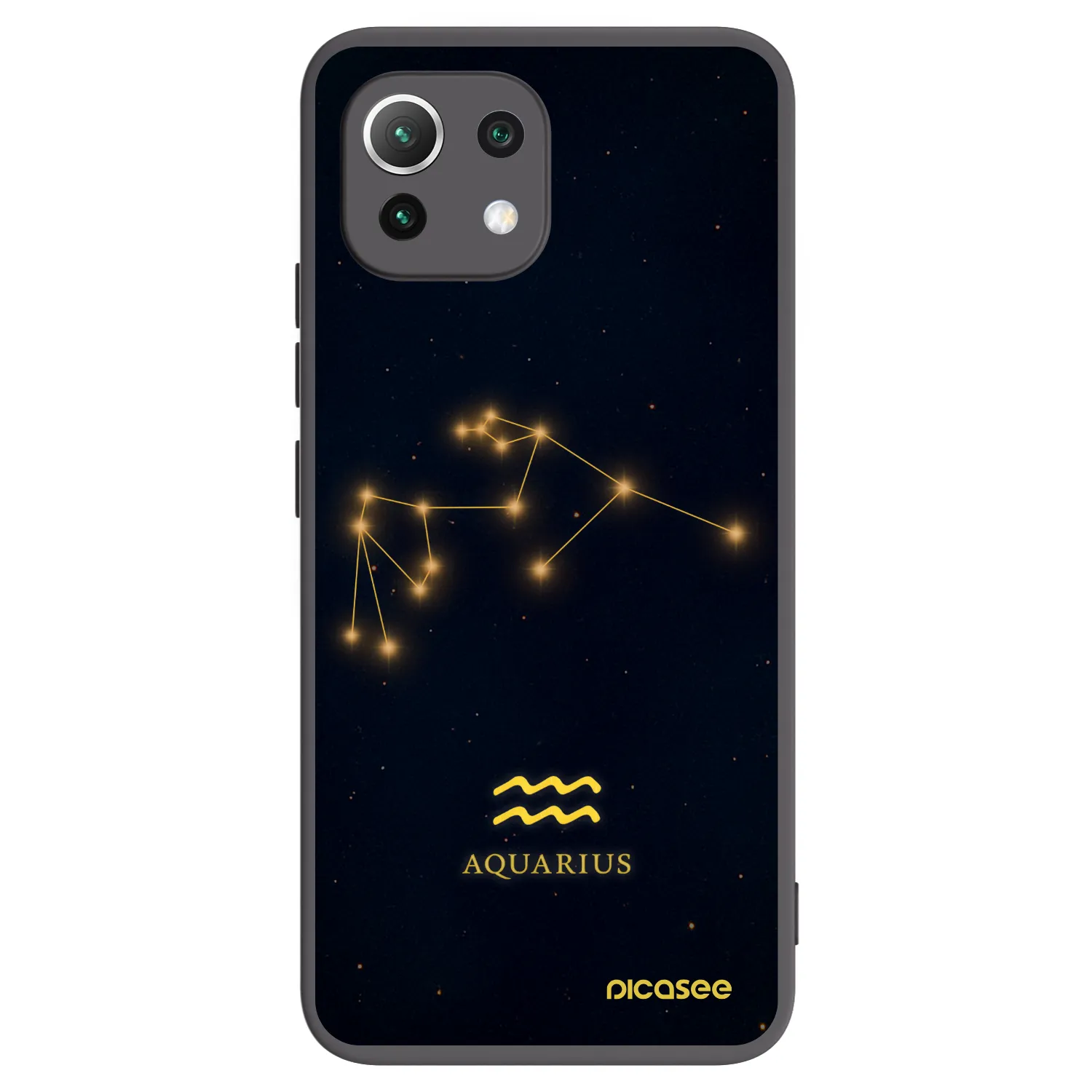 Picasee crna silikonska maskica za Xiaomi 11 Lite 5G NE - AQUARIUS