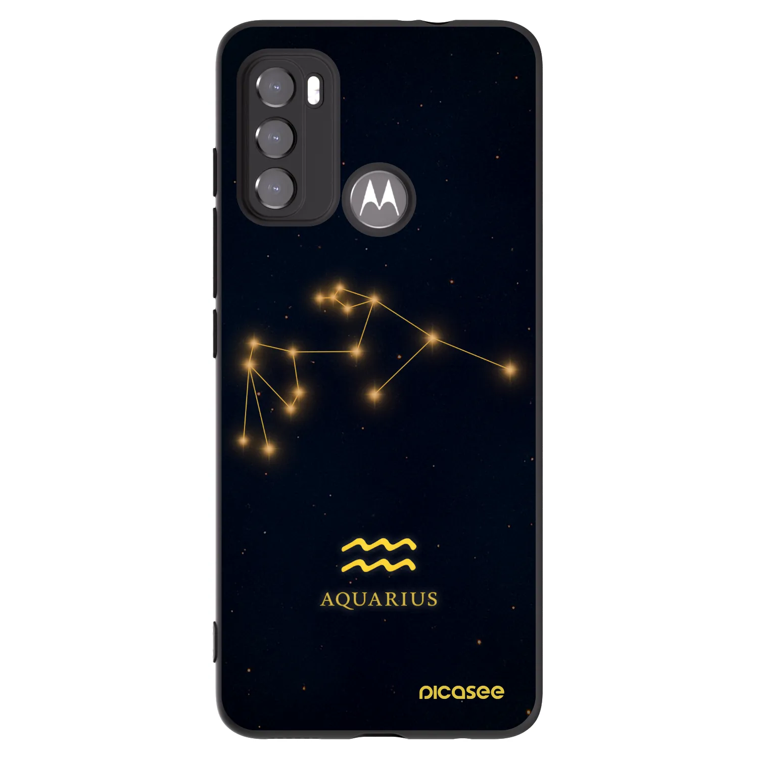 Picasee crna silikonska maskica za Motorola Moto G60 - AQUARIUS