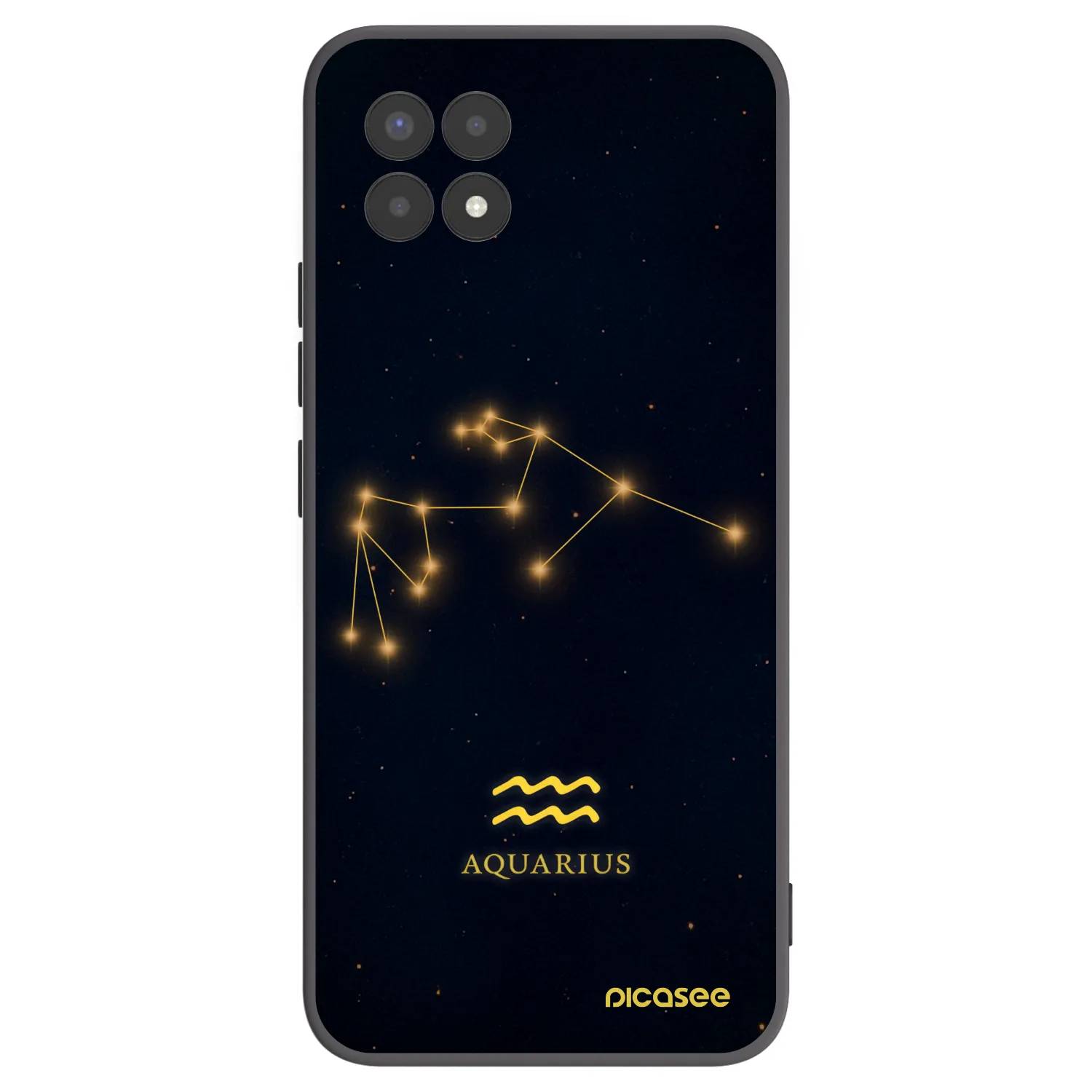 Picasee crna silikonska maskica za Realme 8i - AQUARIUS