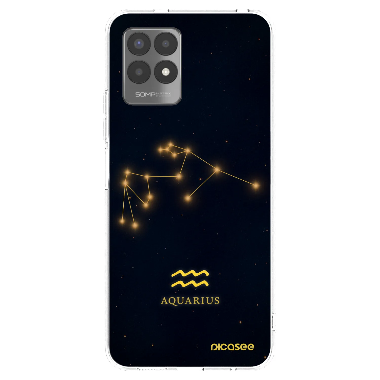 Picasee silikonska prozirna maskica za Realme 8i - AQUARIUS