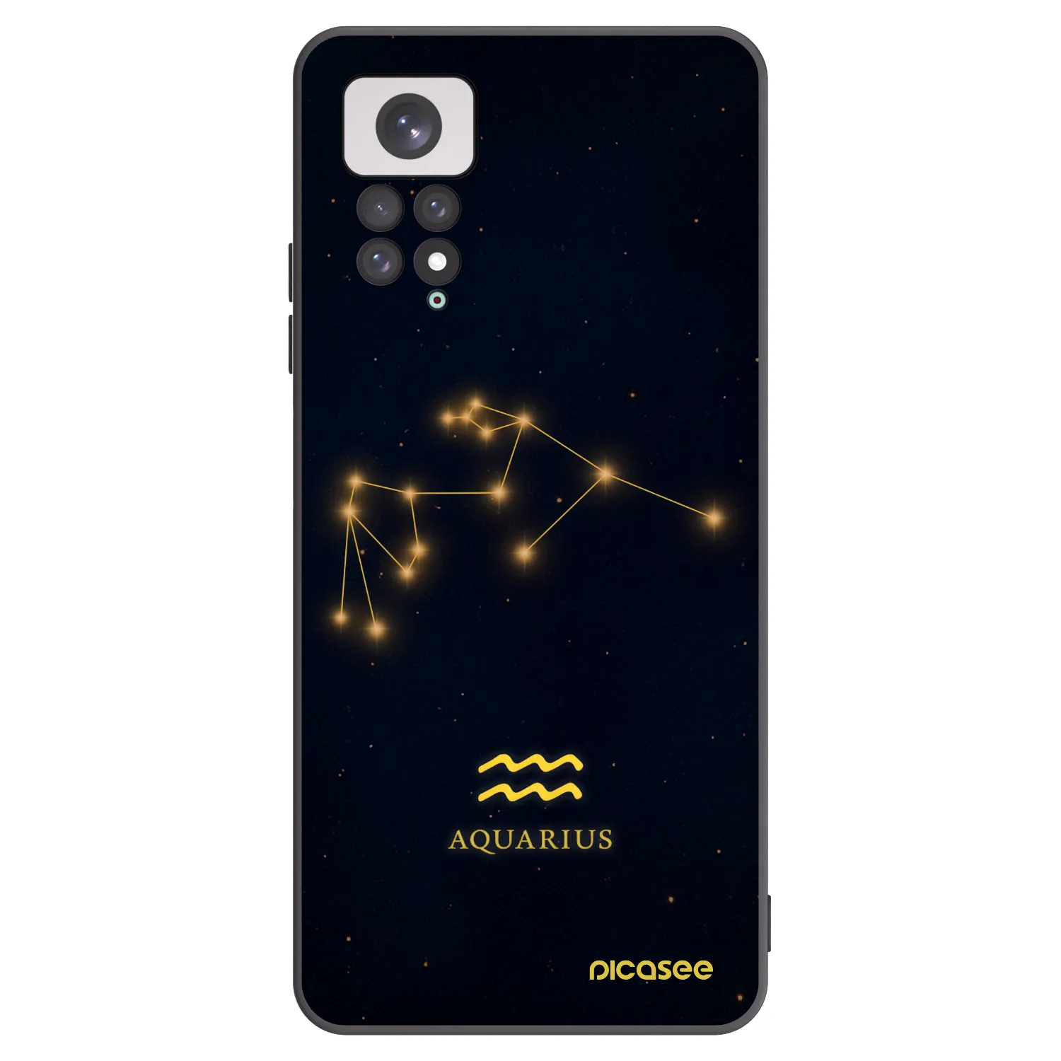 Picasee crna silikonska maskica za Xiaomi Redmi Note 11 - AQUARIUS
