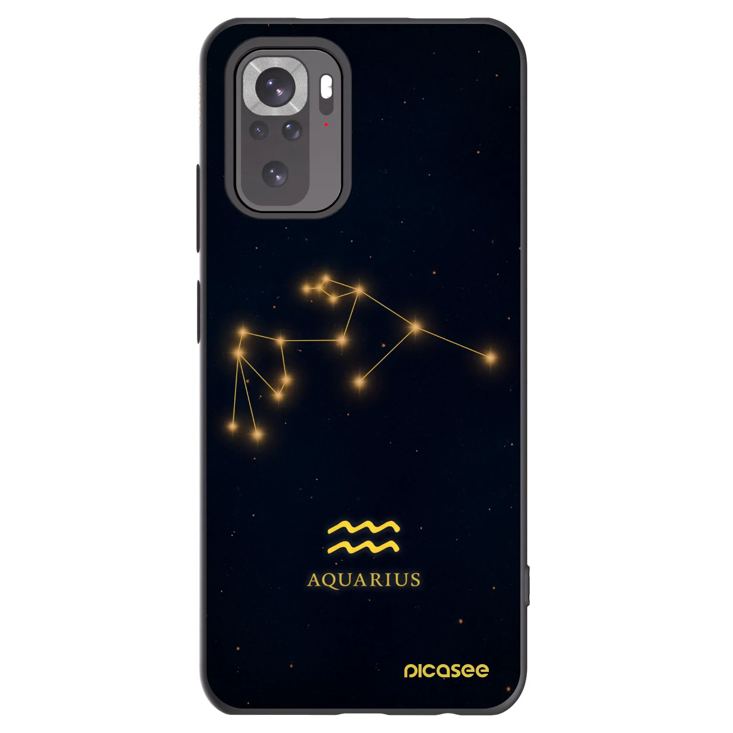 Picasee crna silikonska maskica za Xiaomi Redmi Note 11S 4G - AQUARIUS