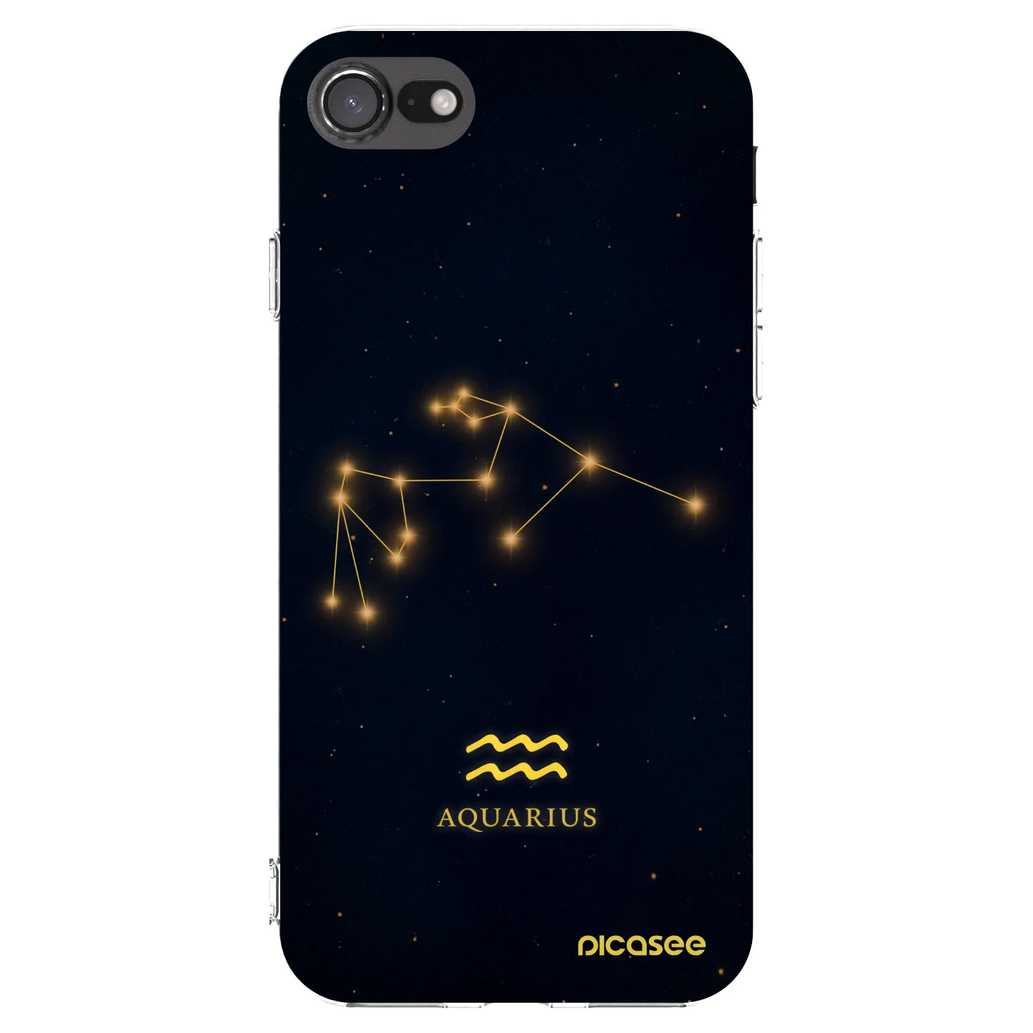 Picasee silikonska prozirna maskica za Apple iPhone SE 2022 - AQUARIUS