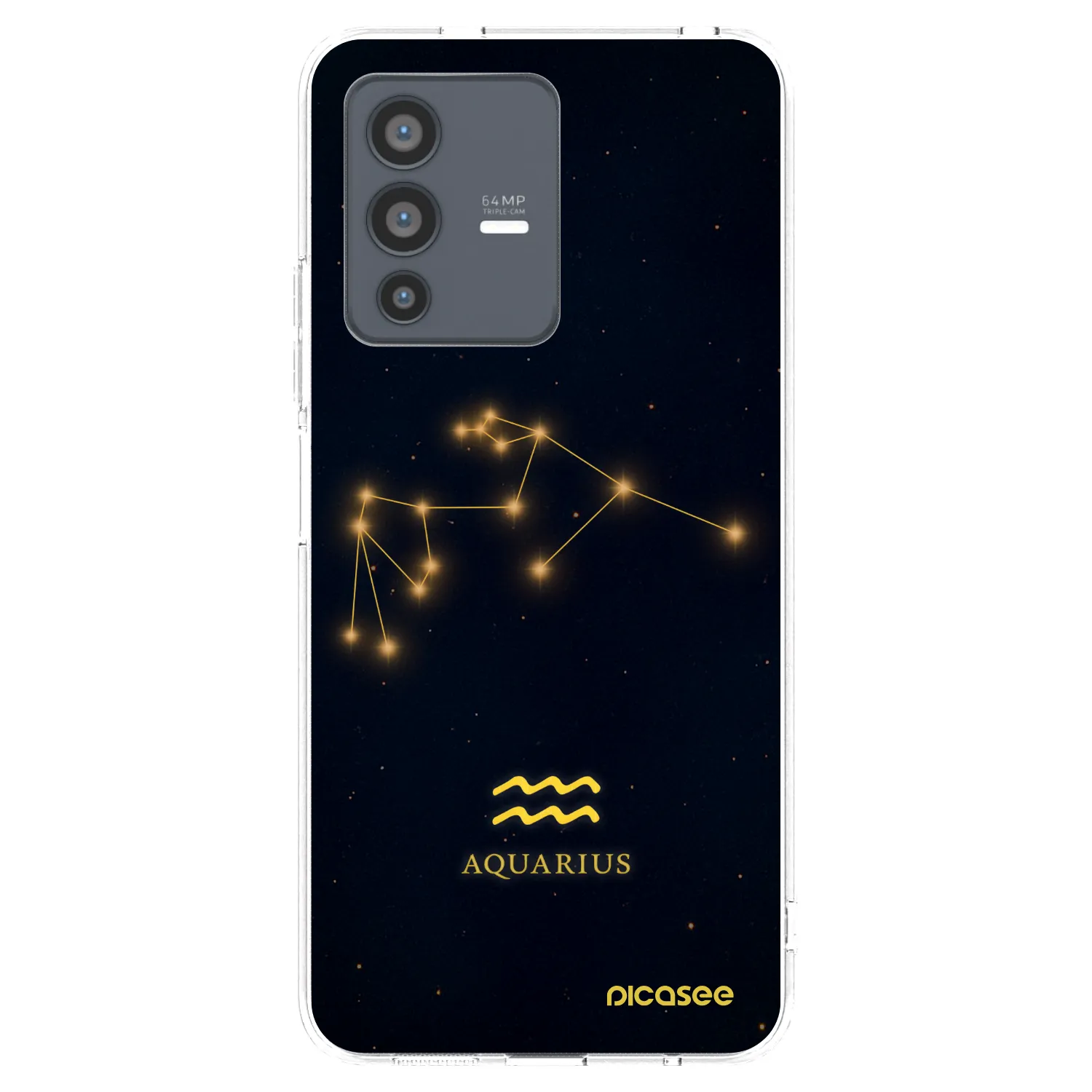 Picasee silikonska prozirna maskica za Vivo V23 5G - AQUARIUS
