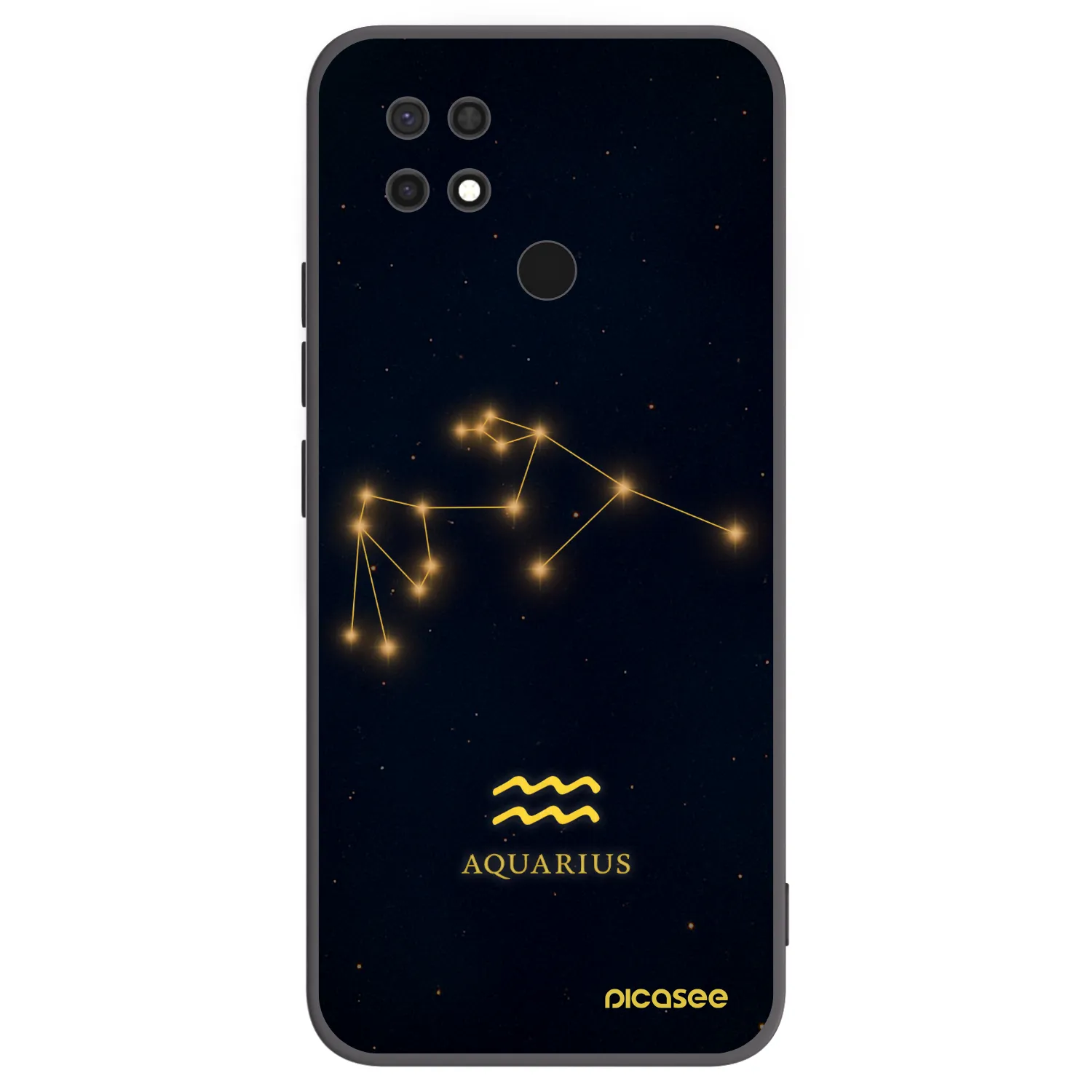 Picasee crna silikonska maskica za Xiaomi Redmi 10C - AQUARIUS