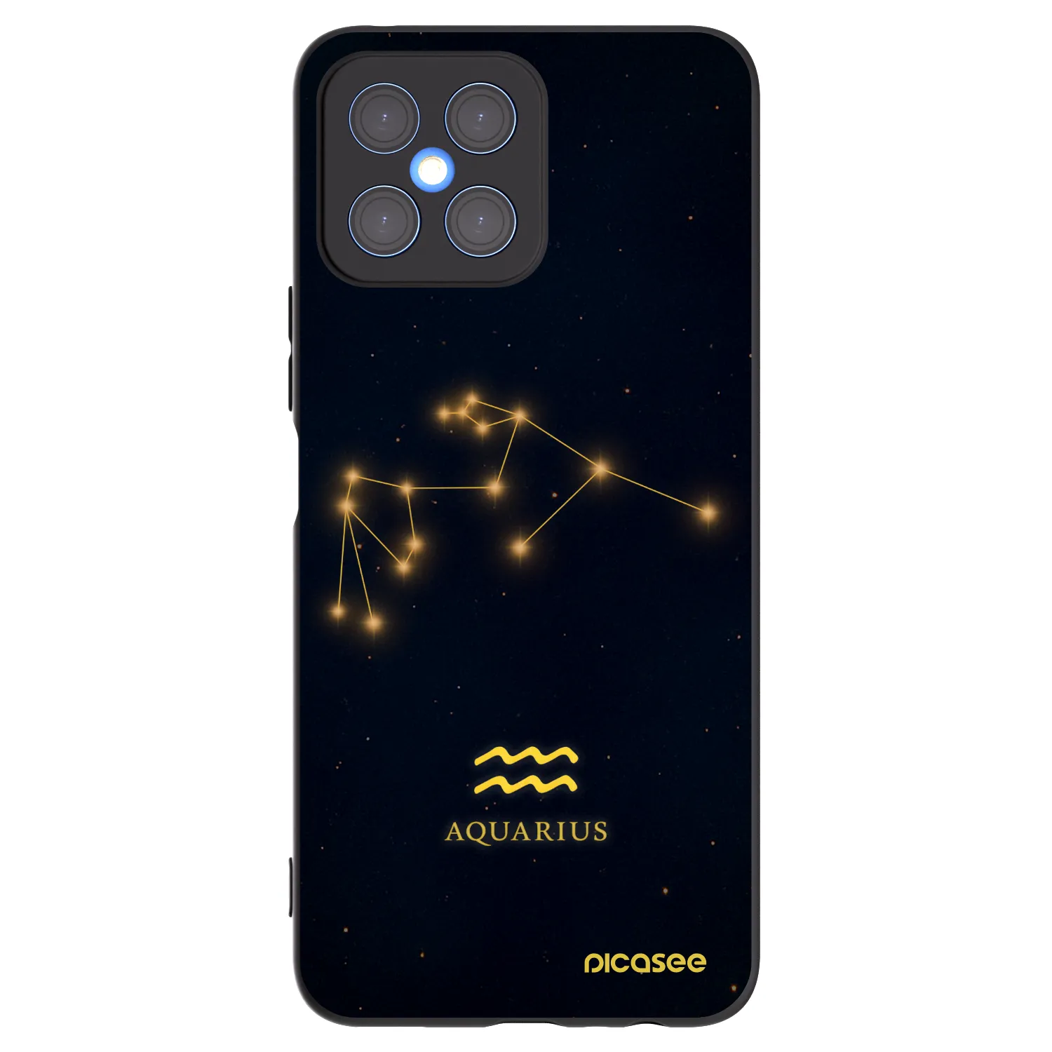 Picasee crna silikonska maskica za Honor X8 4G - AQUARIUS