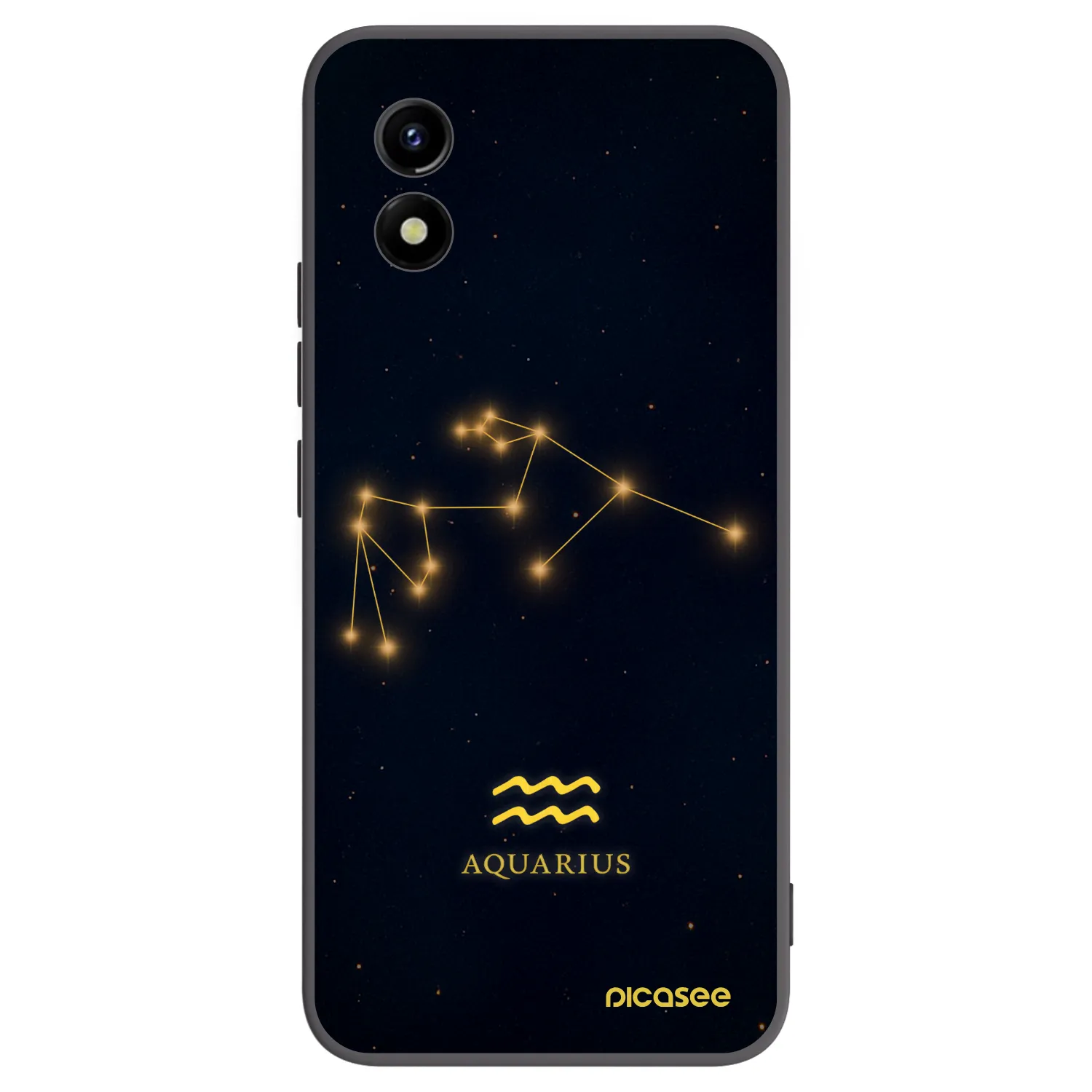 Picasee crna silikonska maskica za Vivo Y01 - AQUARIUS