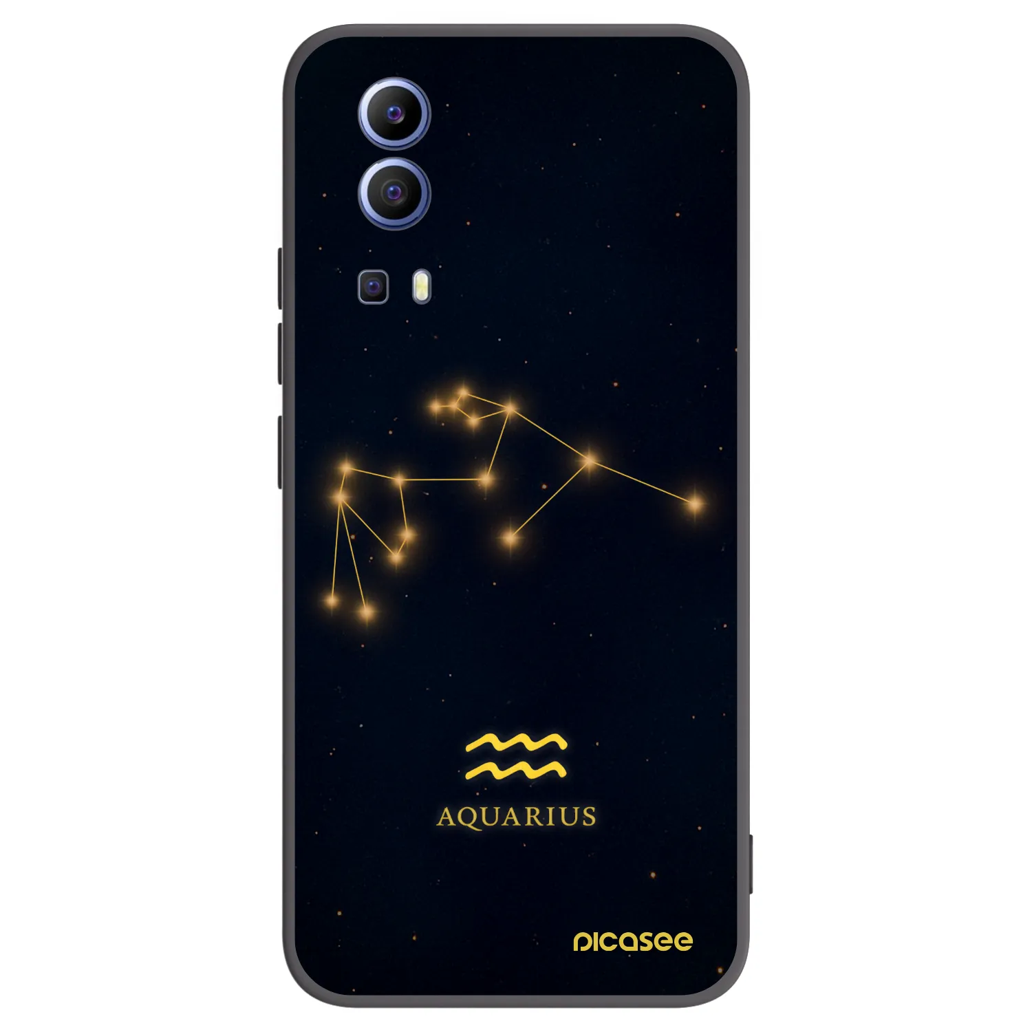 Picasee crna silikonska maskica za Vivo Y52 5G - AQUARIUS