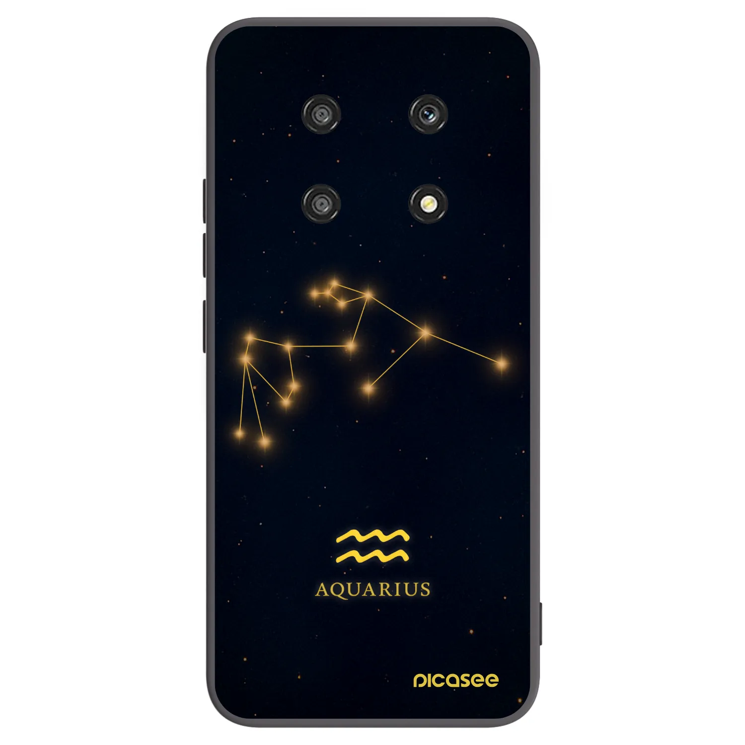 Picasee crna silikonska maskica za Honor Magic4 Lite 5G - AQUARIUS