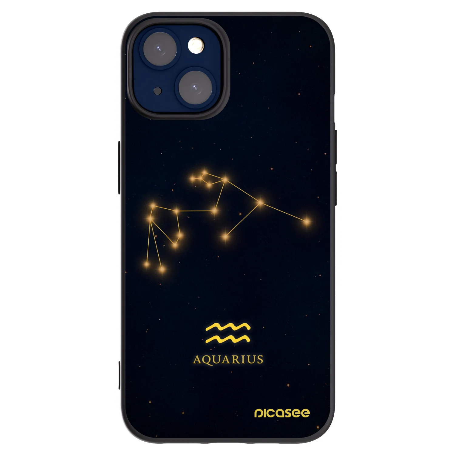 Picasee crna silikonska maskica za Apple iPhone 14 - AQUARIUS