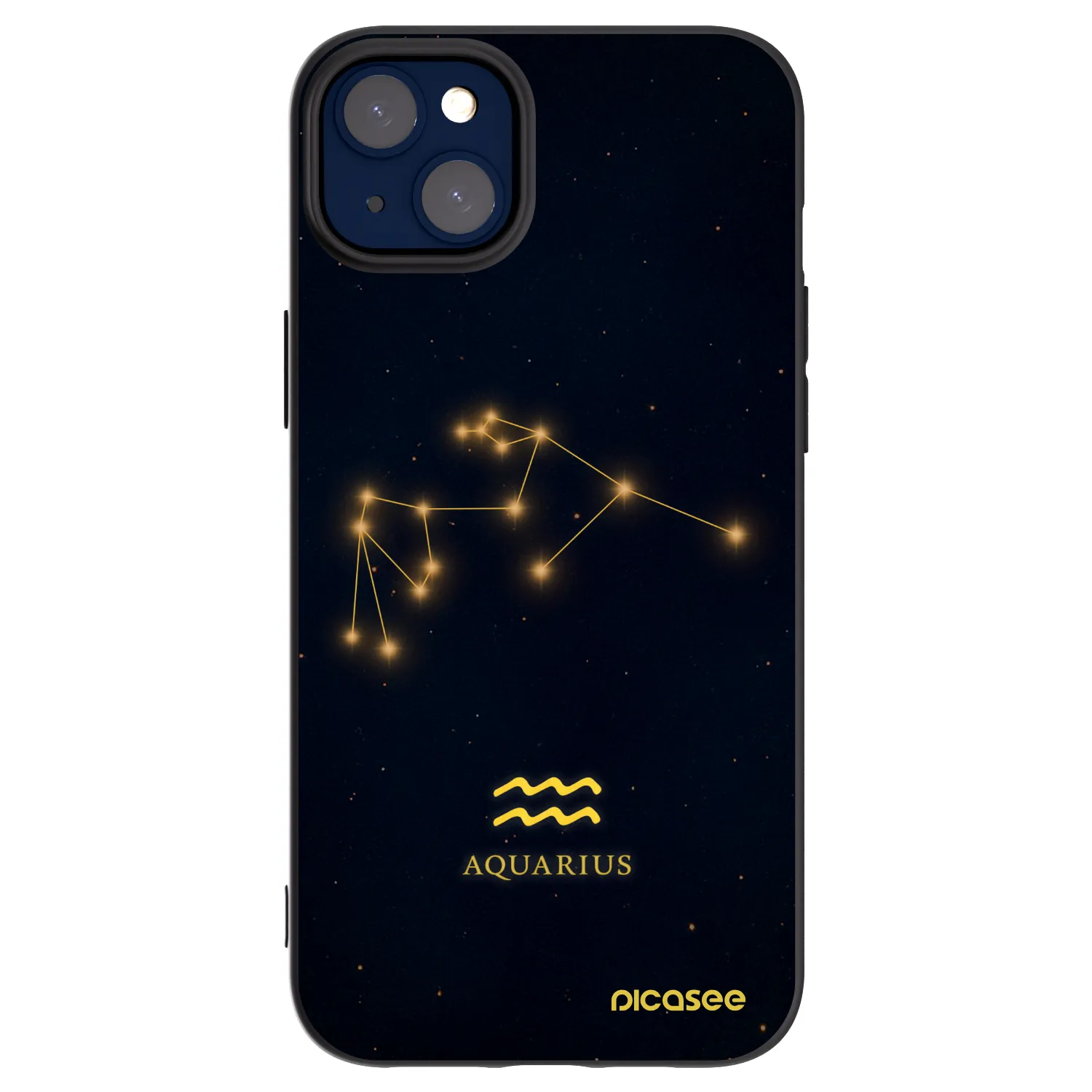 Picasee crna silikonska maskica za Apple iPhone 14 Plus - AQUARIUS