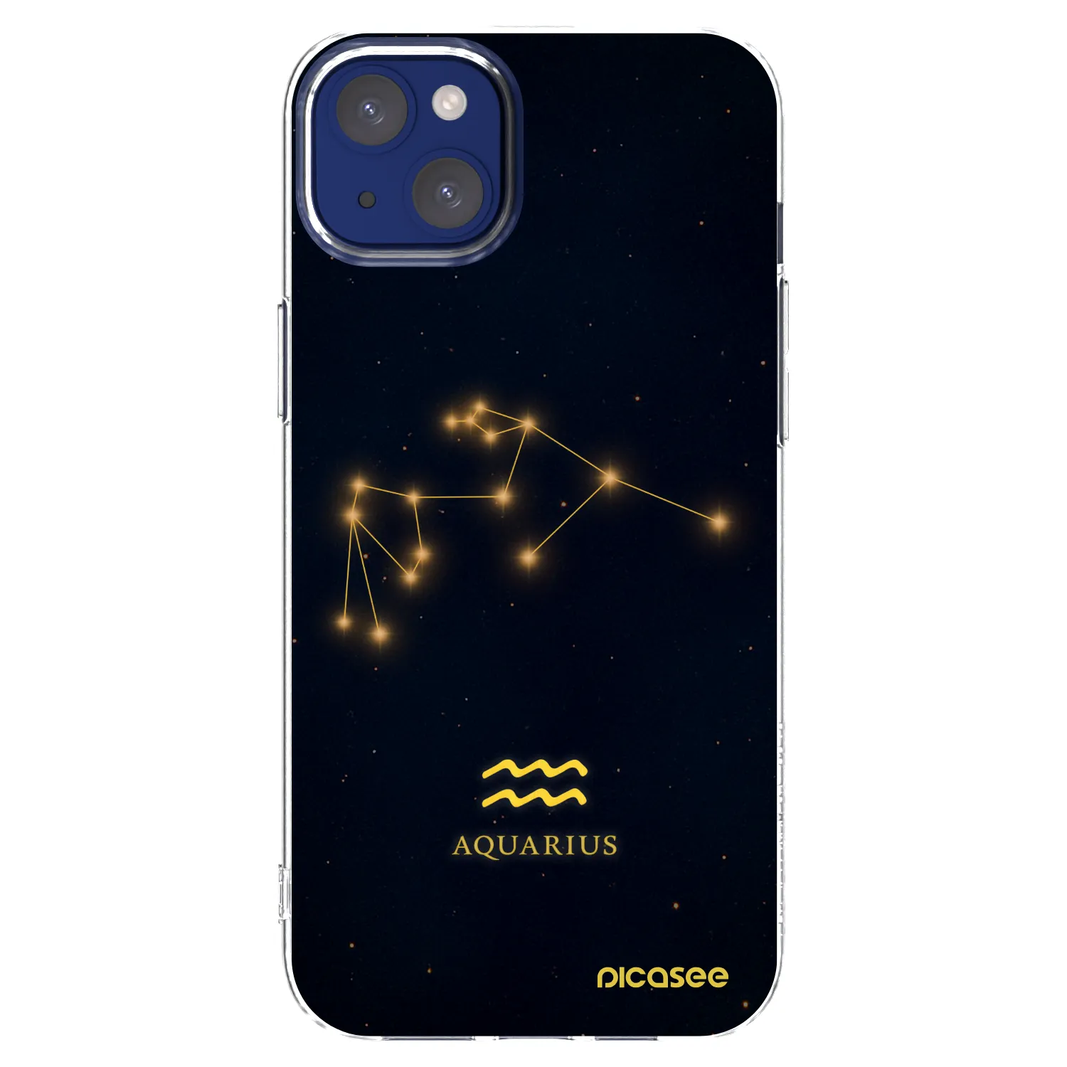 Picasee silikonska prozirna maskica za Apple iPhone 14 Plus - AQUARIUS