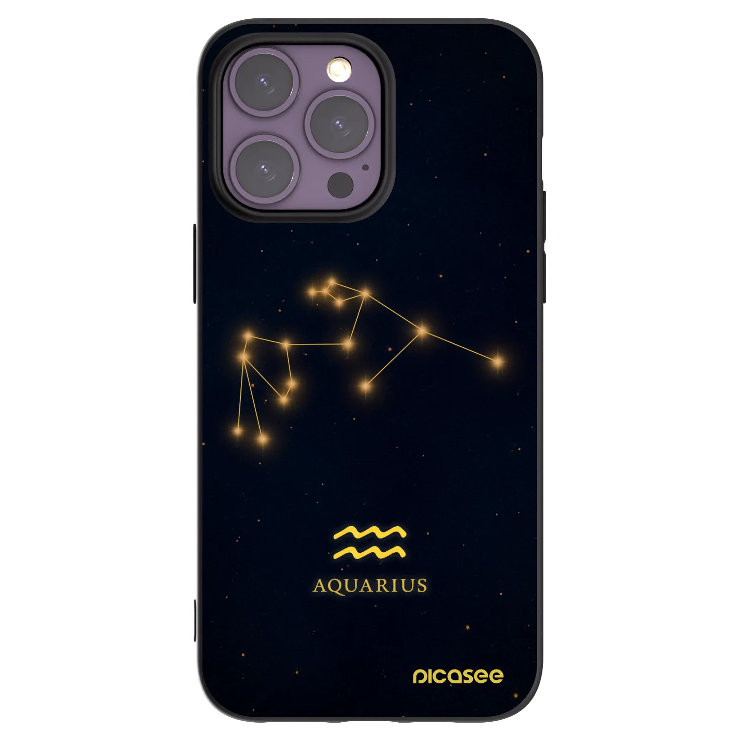 Picasee crna silikonska maskica za Apple iPhone 14 Pro Max - AQUARIUS