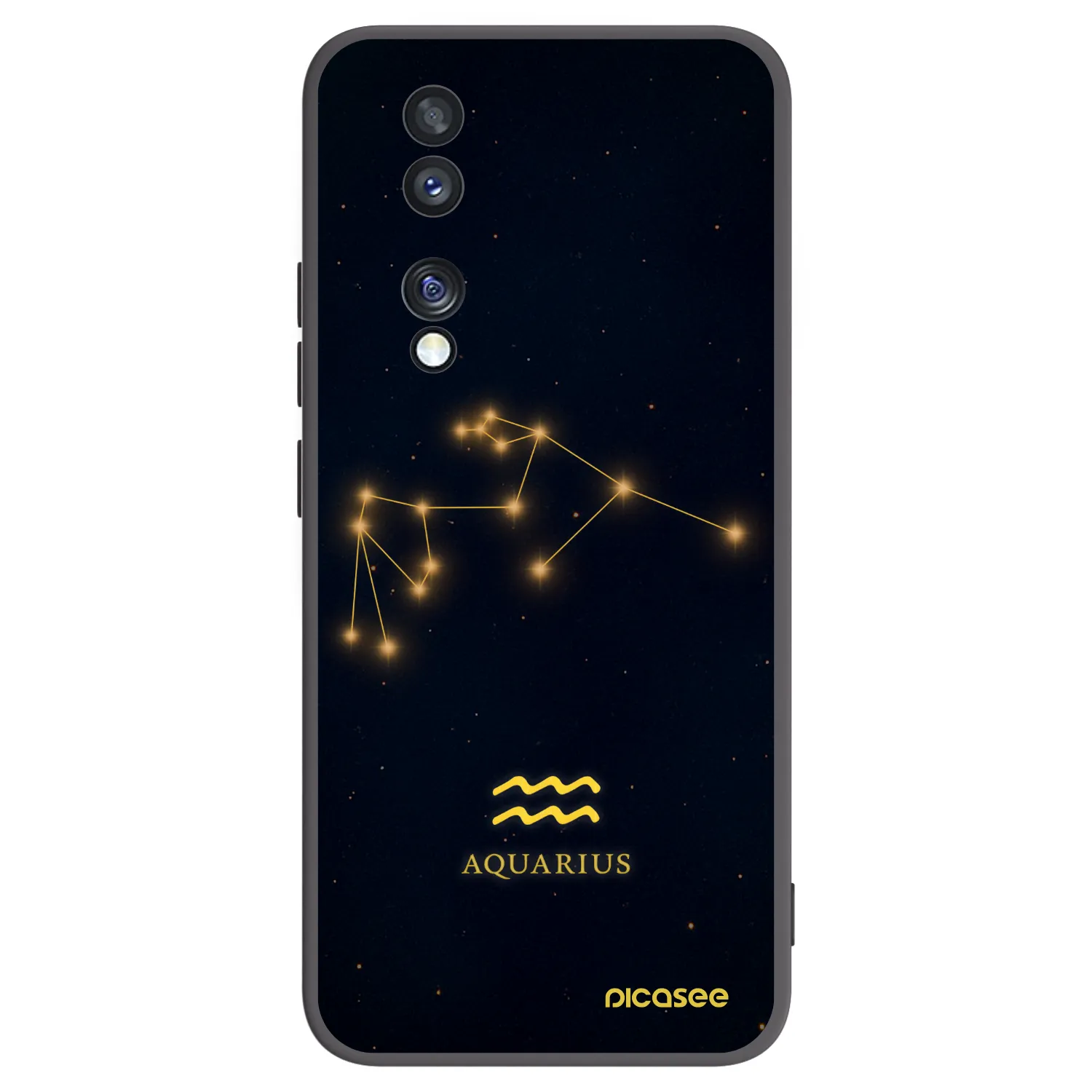 Picasee crna silikonska maskica za Honor 70 - AQUARIUS