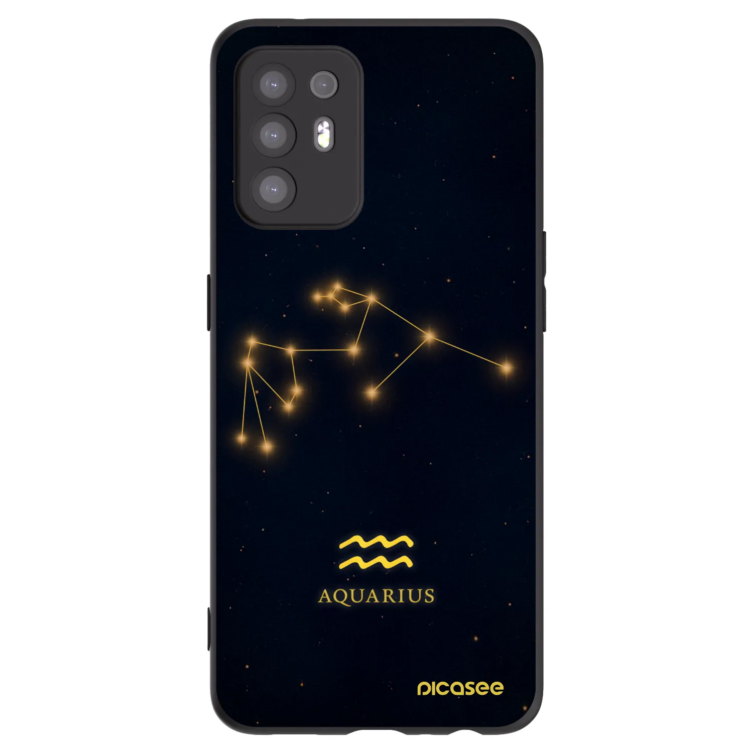 Picasee crna silikonska maskica za OPPO A94 5G - AQUARIUS