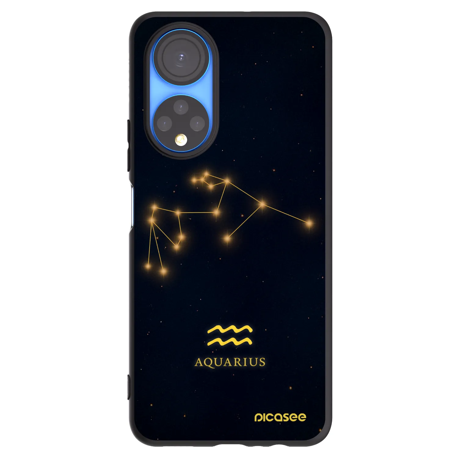 Picasee crna silikonska maskica za Honor X7 - AQUARIUS