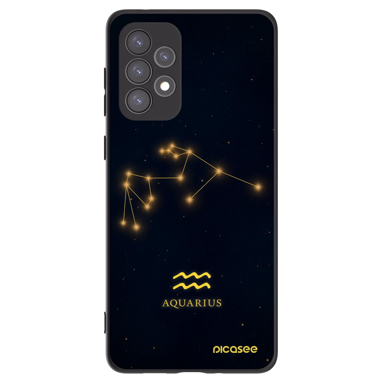 Picasee crna silikonska maskica za Samsung Galaxy A73 5G - AQUARIUS
