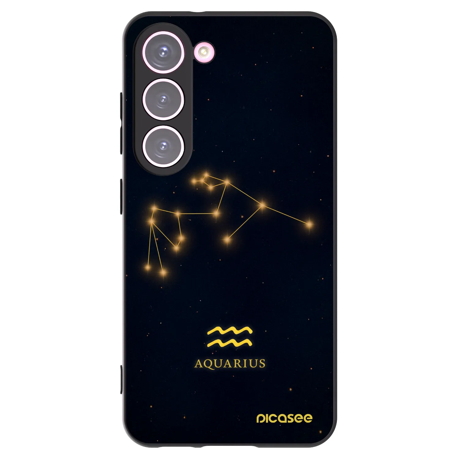 Picasee crna silikonska maskica za Samsung Galaxy S23 5G - AQUARIUS