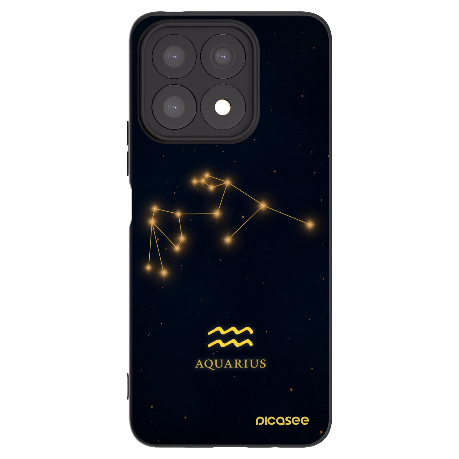Picasee crna silikonska maskica za Honor X8a - AQUARIUS