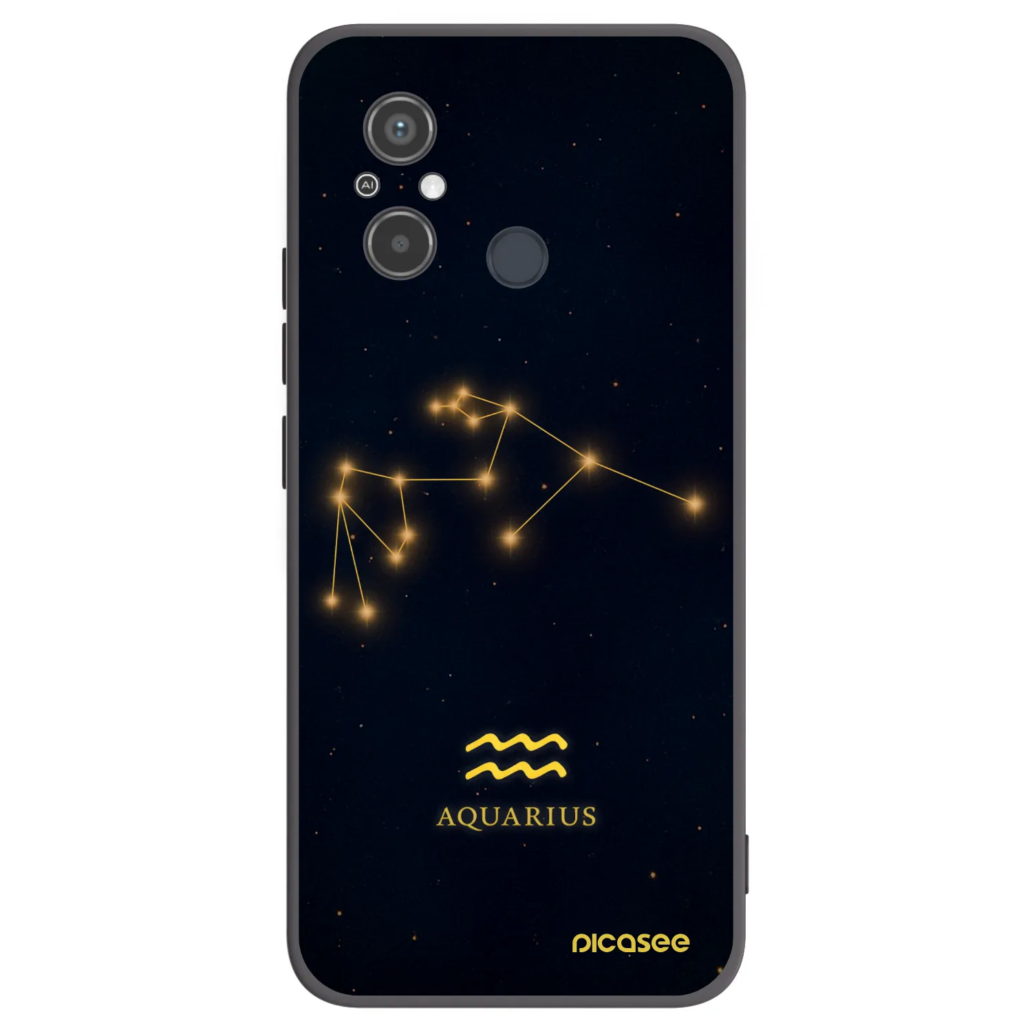 Picasee crna silikonska maskica za Xiaomi Redmi 12C - AQUARIUS