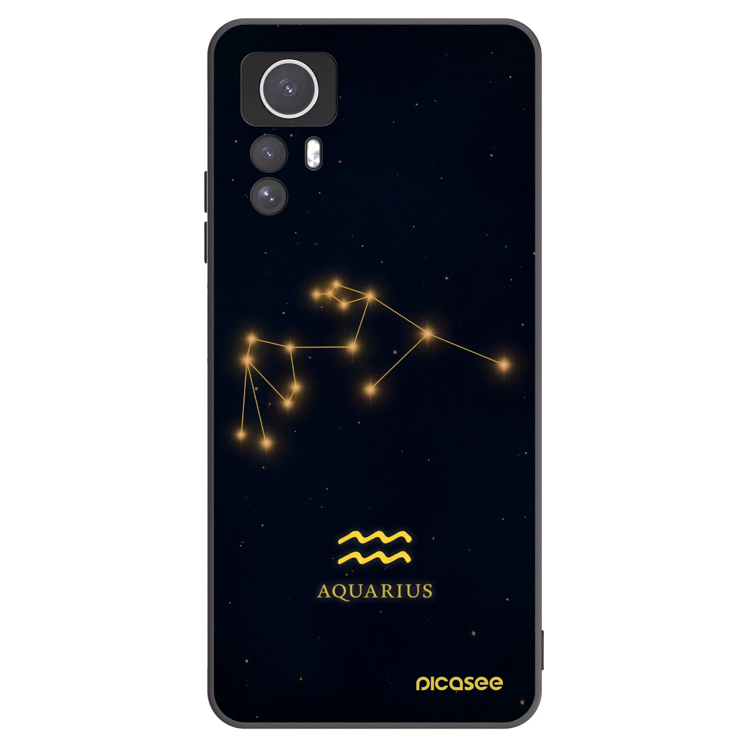 Picasee crna silikonska maskica za Xiaomi Redmi Note 12S - AQUARIUS