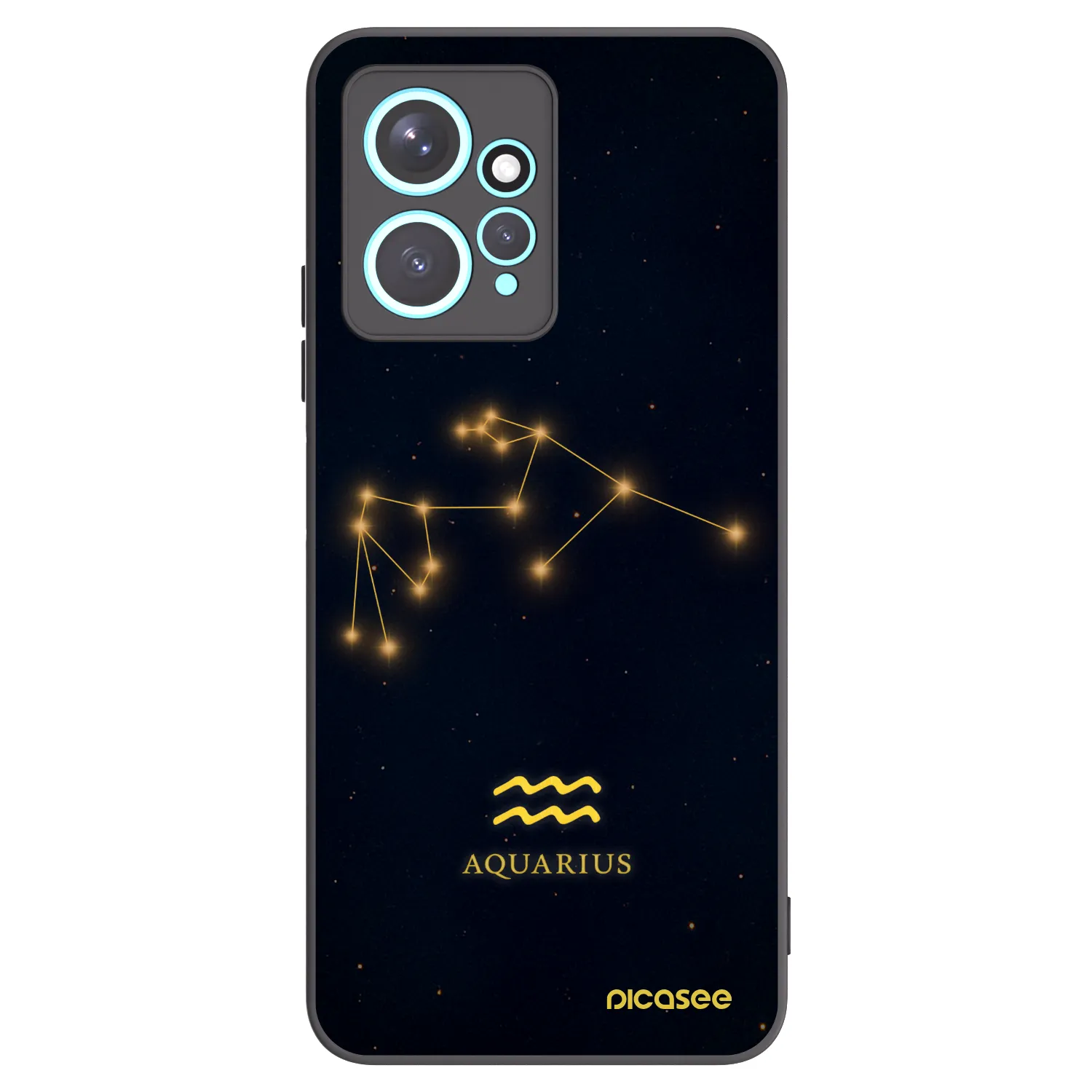 Picasee crna silikonska maskica za Xiaomi Redmi Note 12 4G - AQUARIUS