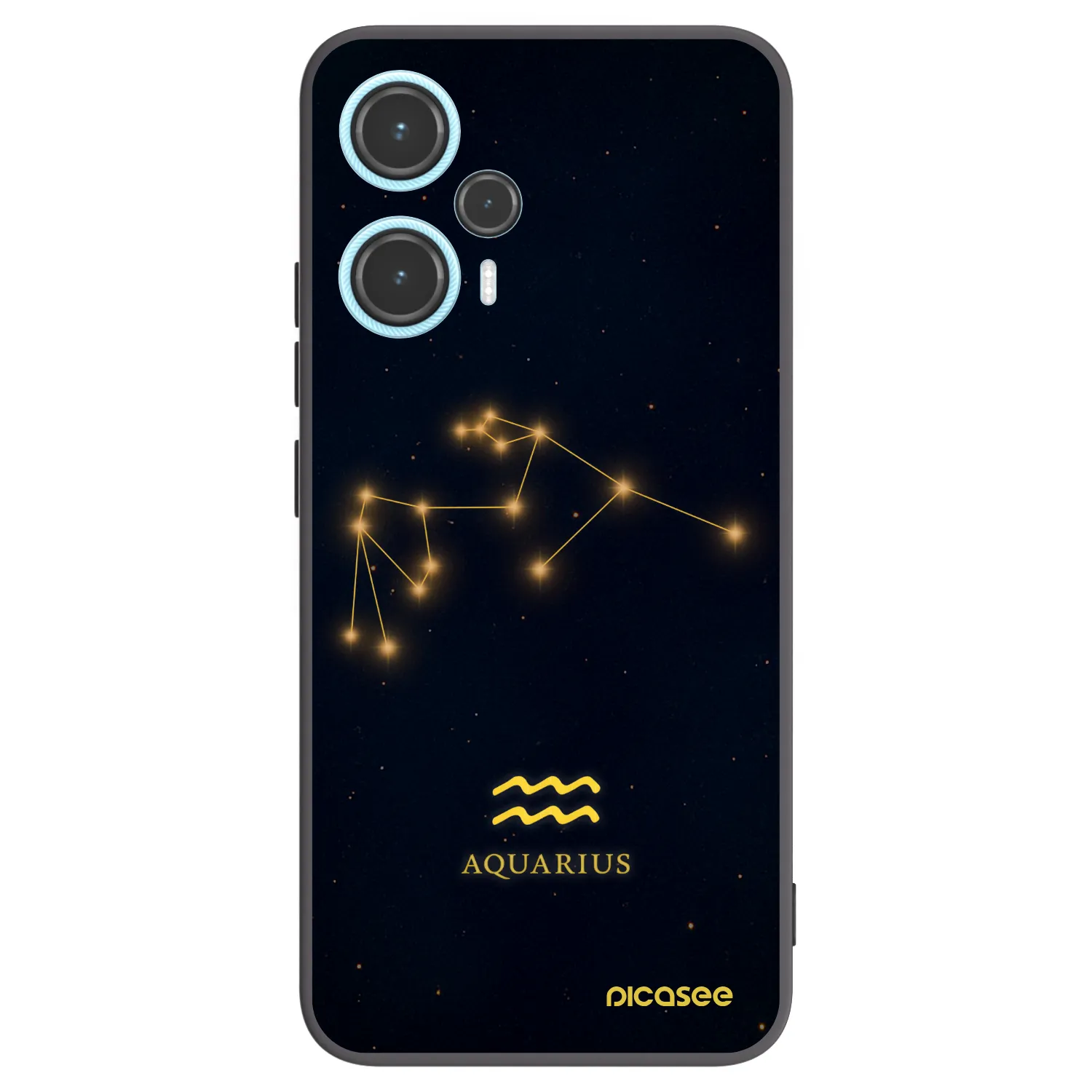 Picasee crna silikonska maskica za Xiaomi Poco F5 - AQUARIUS