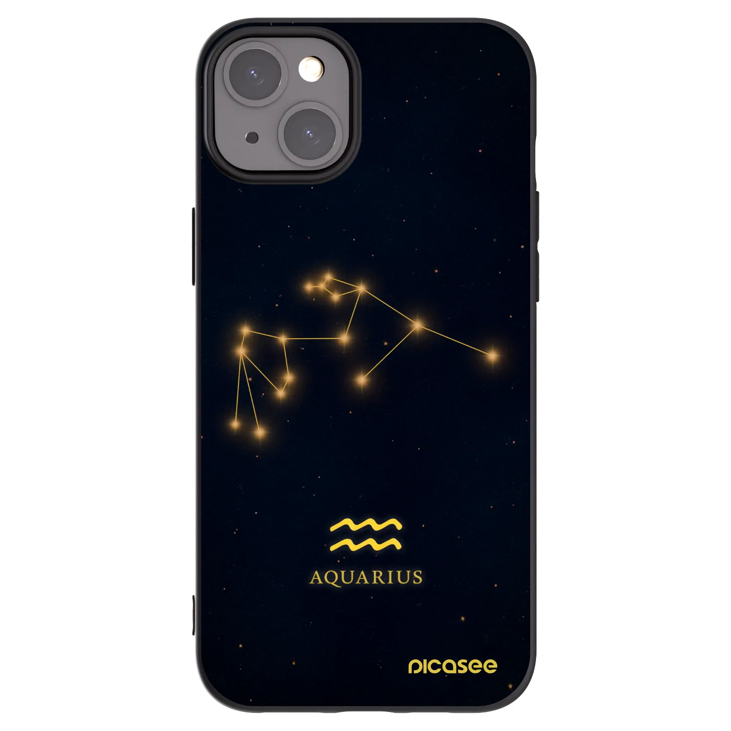 Picasee crna silikonska maskica za Apple iPhone 15 Plus - AQUARIUS