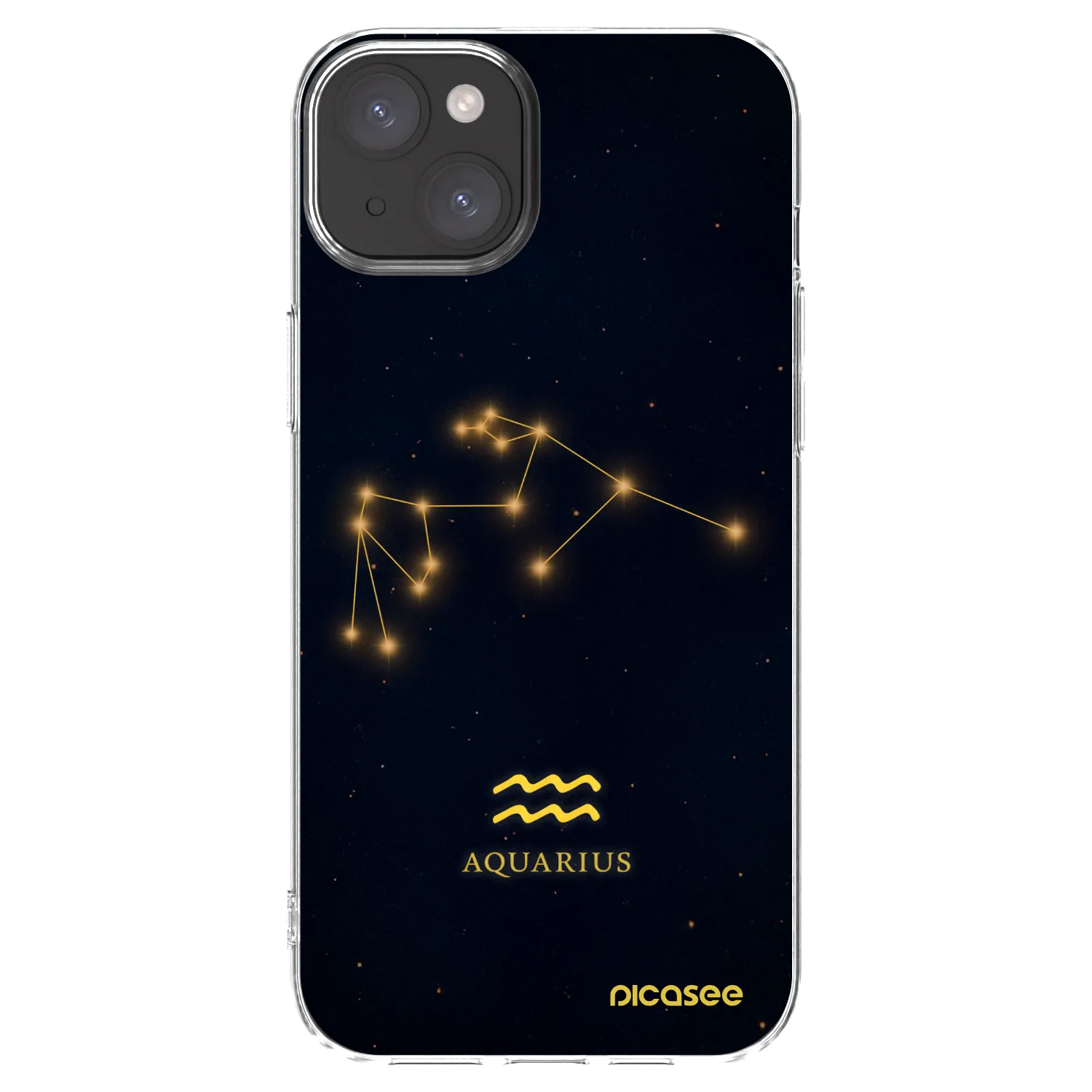 Picasee silikonska prozirna maskica za Apple iPhone 15 Plus - AQUARIUS