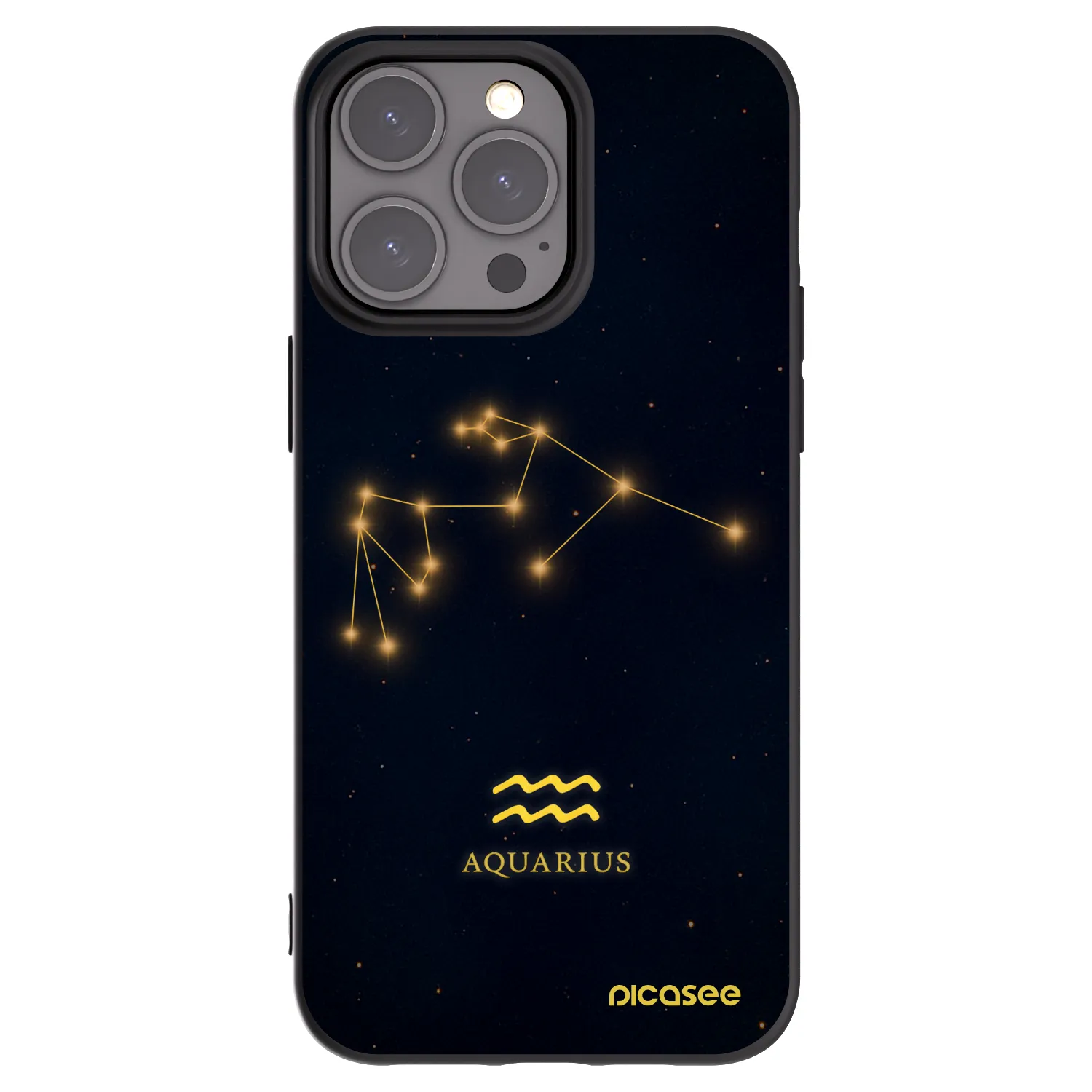 Picasee crna silikonska maskica za Apple iPhone 15 Pro Max - AQUARIUS