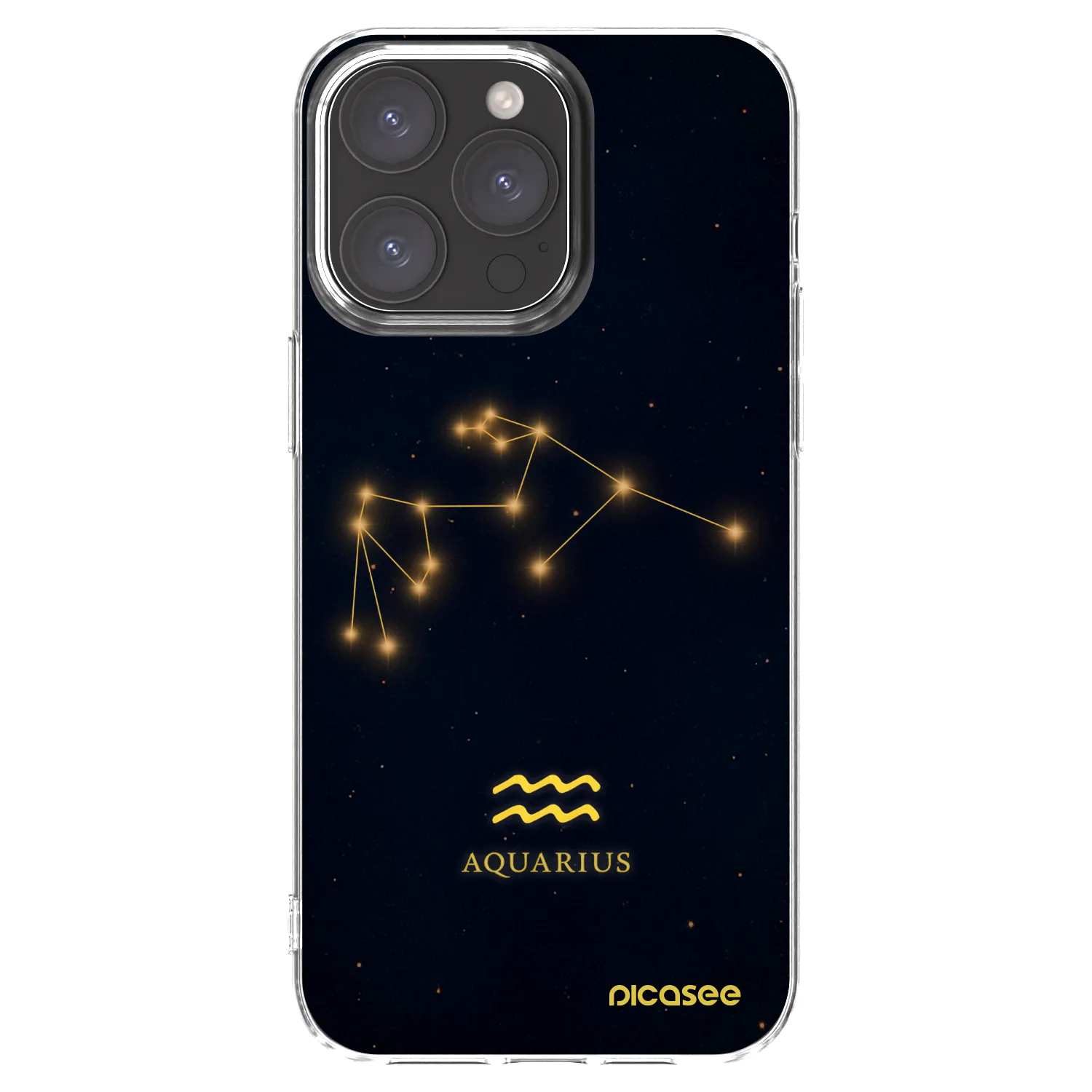 Picasee silikonska prozirna maskica za Apple iPhone 15 Pro Max - AQUARIUS