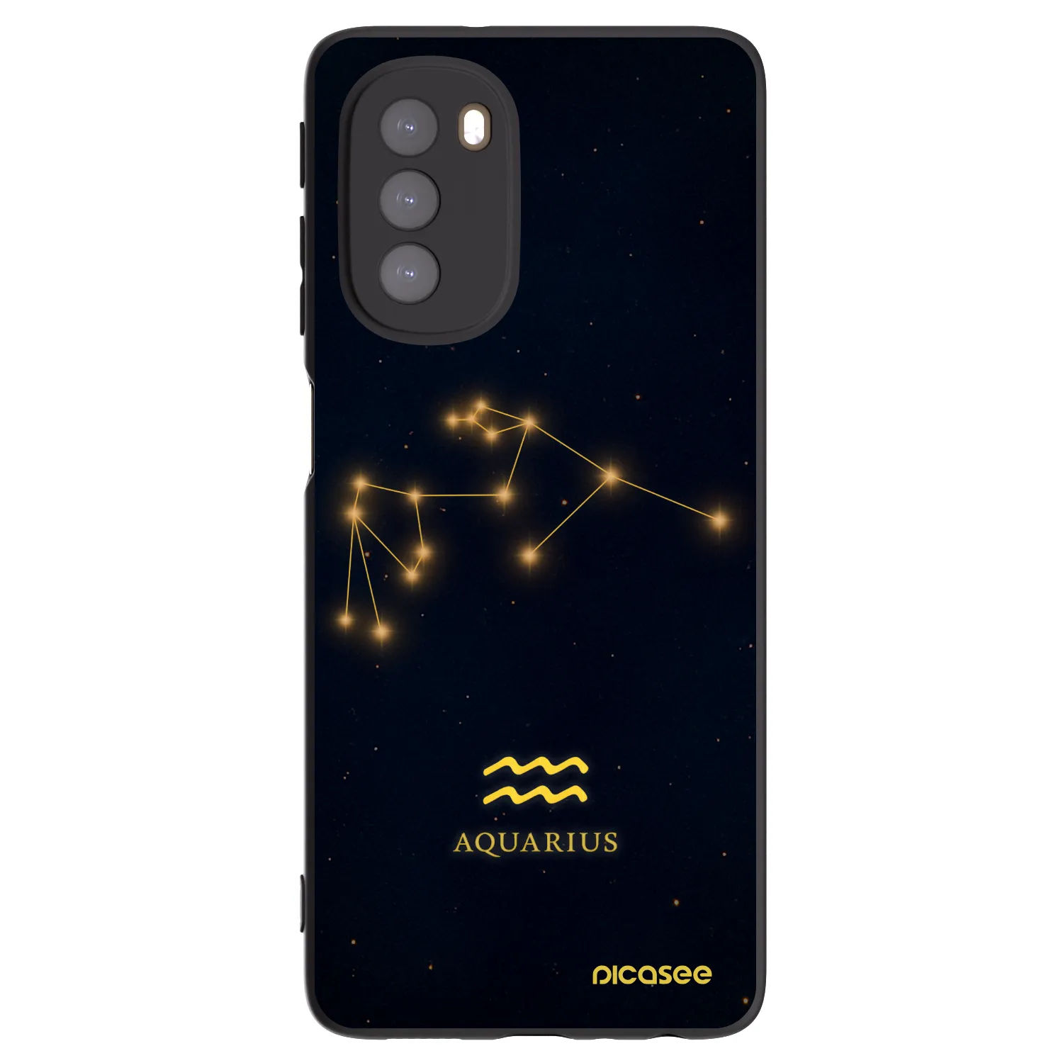 Picasee crna silikonska maskica za Motorola Moto G51 - AQUARIUS