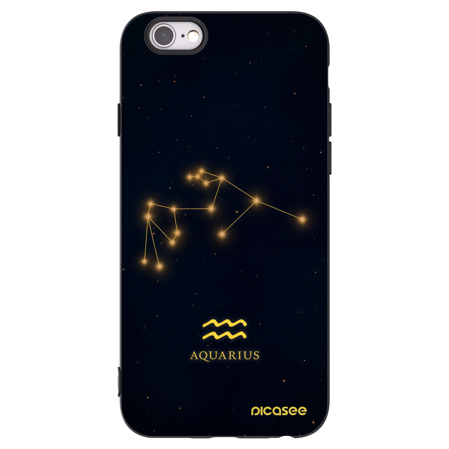 Picasee crna silikonska maskica za Apple iPhone 6/6S - AQUARIUS