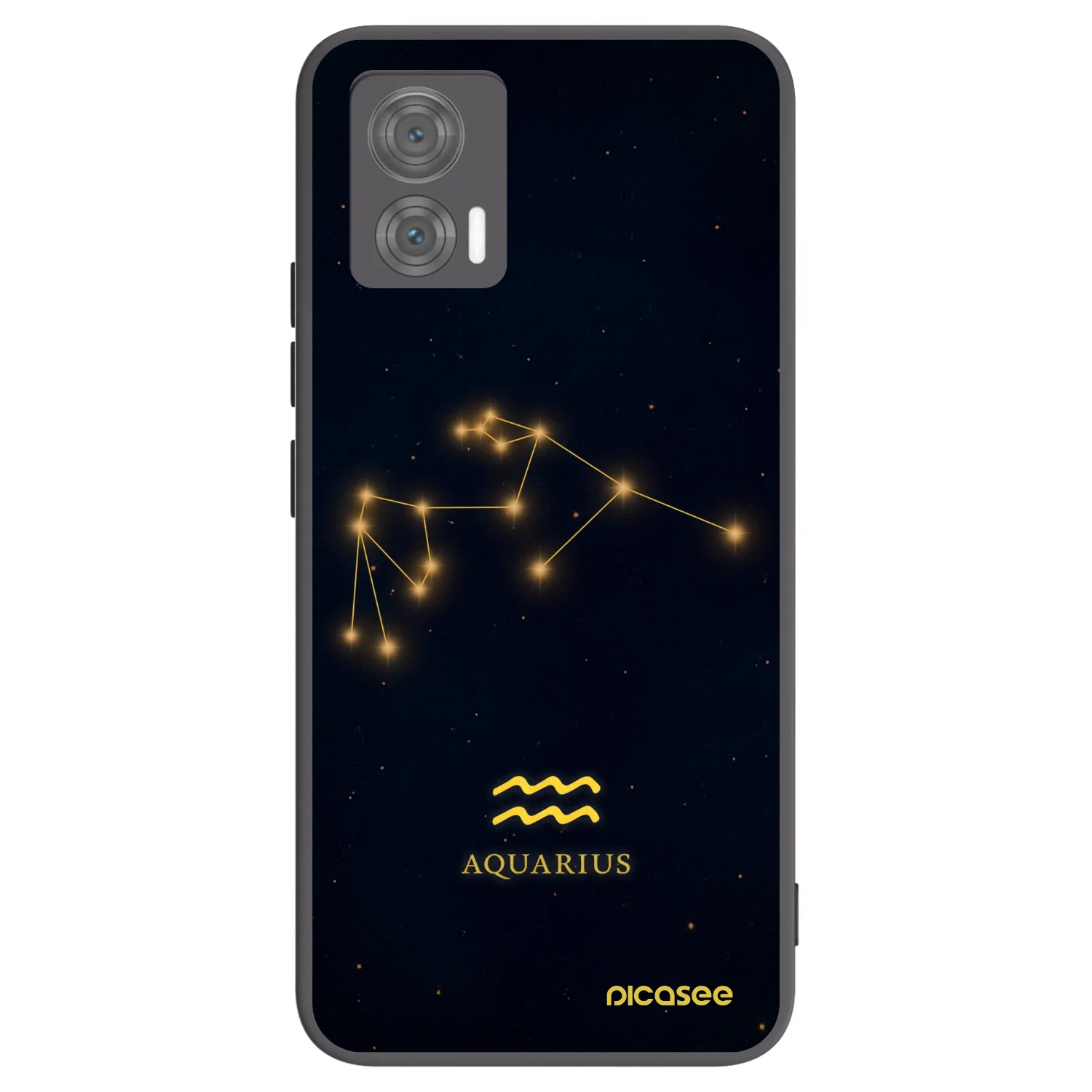 Picasee crna silikonska maskica za Motorola Edge 30 Neo - AQUARIUS
