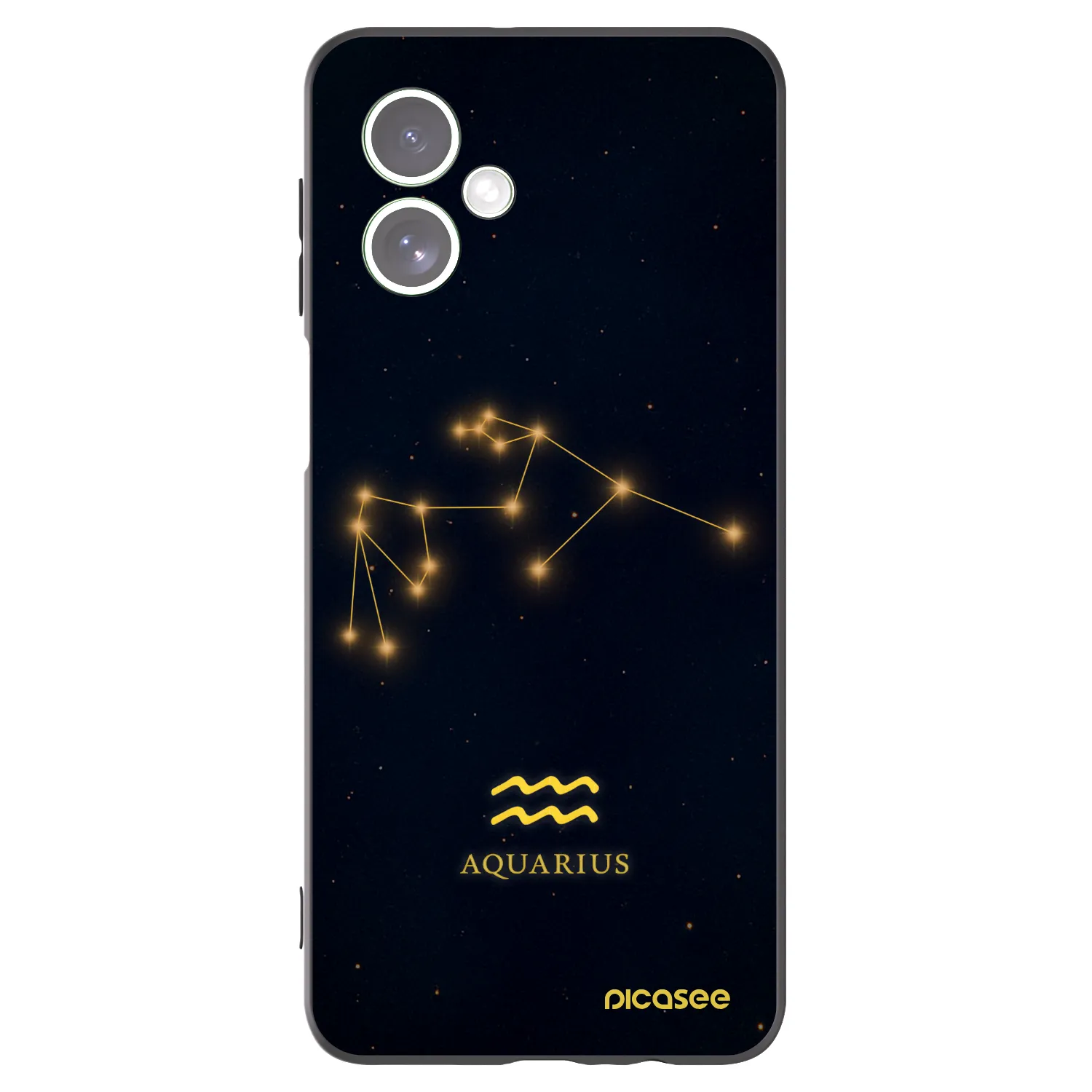 Picasee crna silikonska maskica za Motorola Moto G54 5G - AQUARIUS
