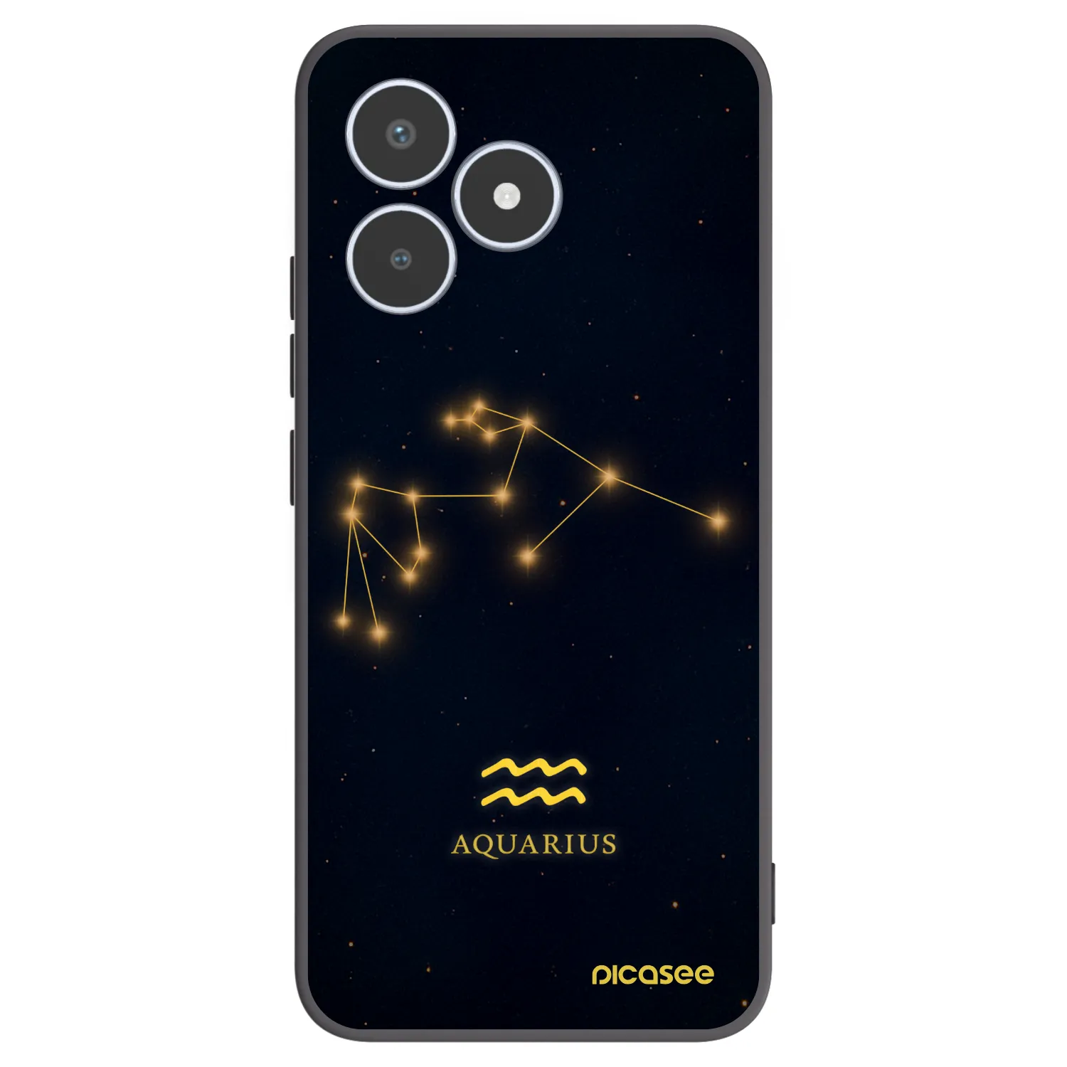 Picasee crna silikonska maskica za Realme C53 - AQUARIUS